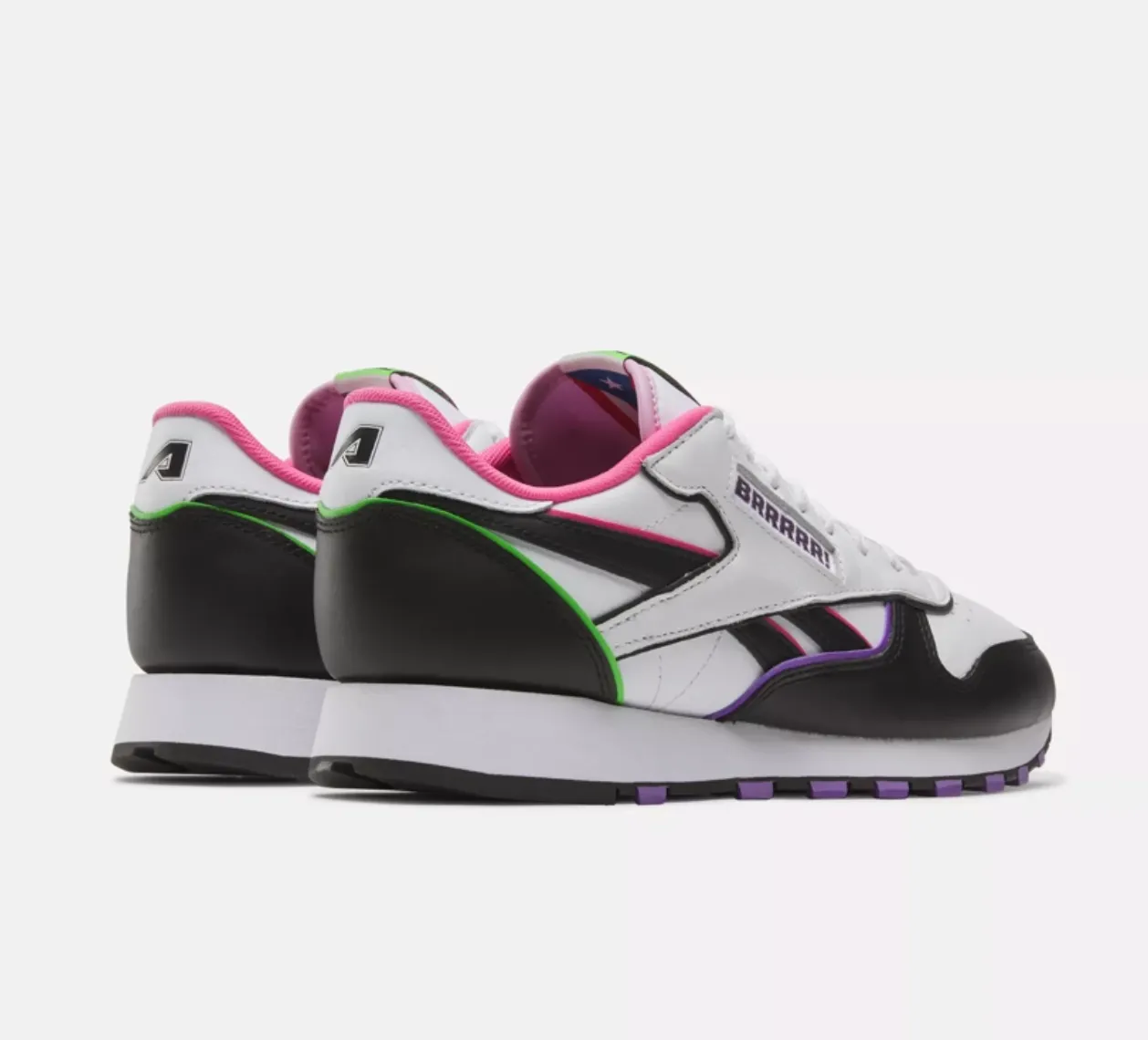 Reebok X Anuel AA Classic Leather Shoes (Black/White/Pink)