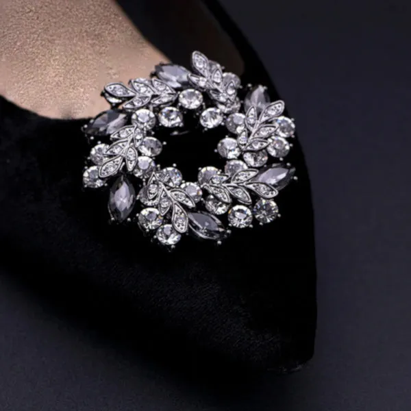 Rhinestone Ring Shaped Shoe Clip