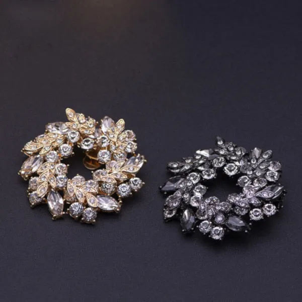 Rhinestone Ring Shaped Shoe Clip