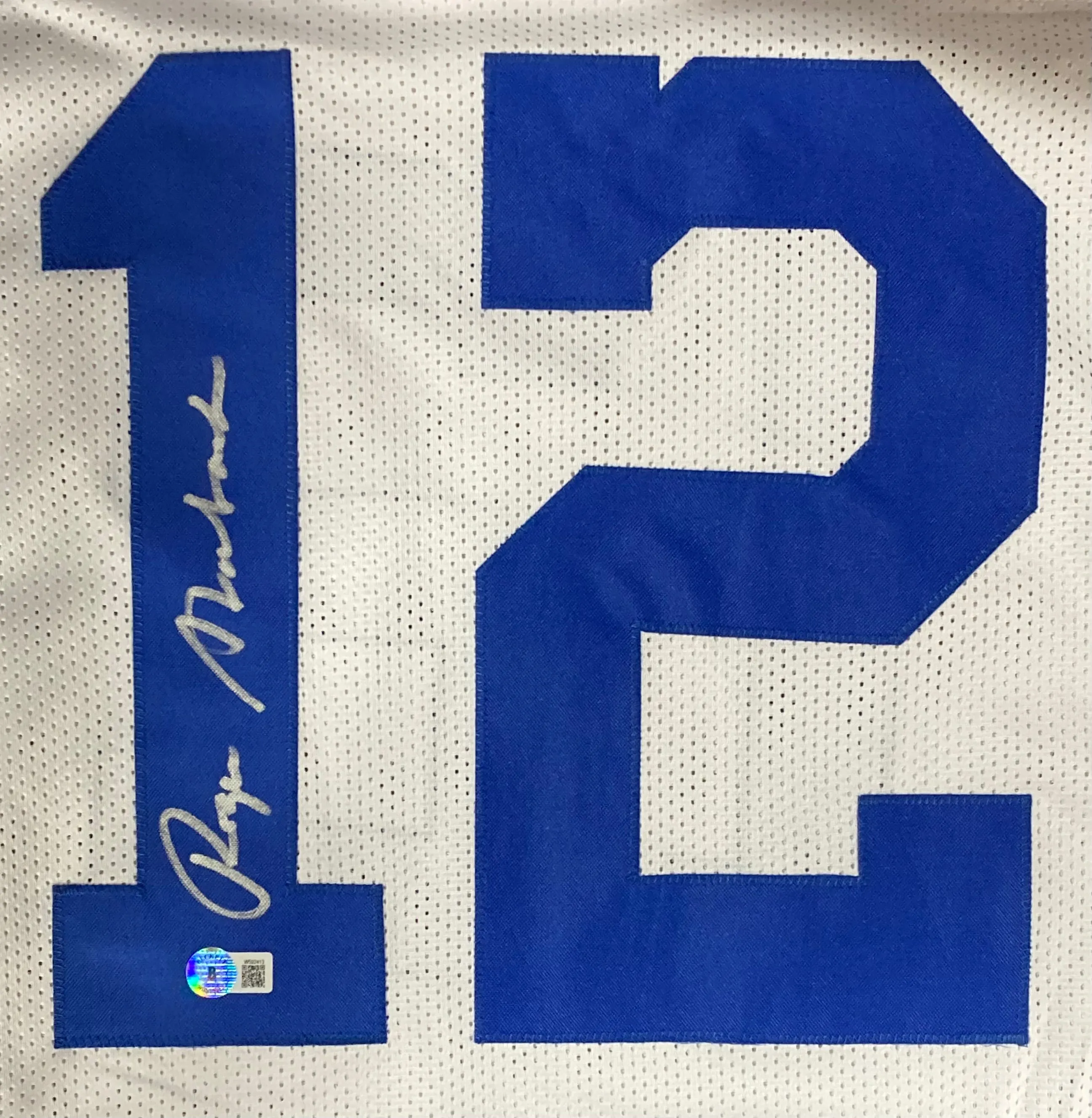 Roger Staubach Signed Custom White Pro-Style Football Jersey BAS ITP