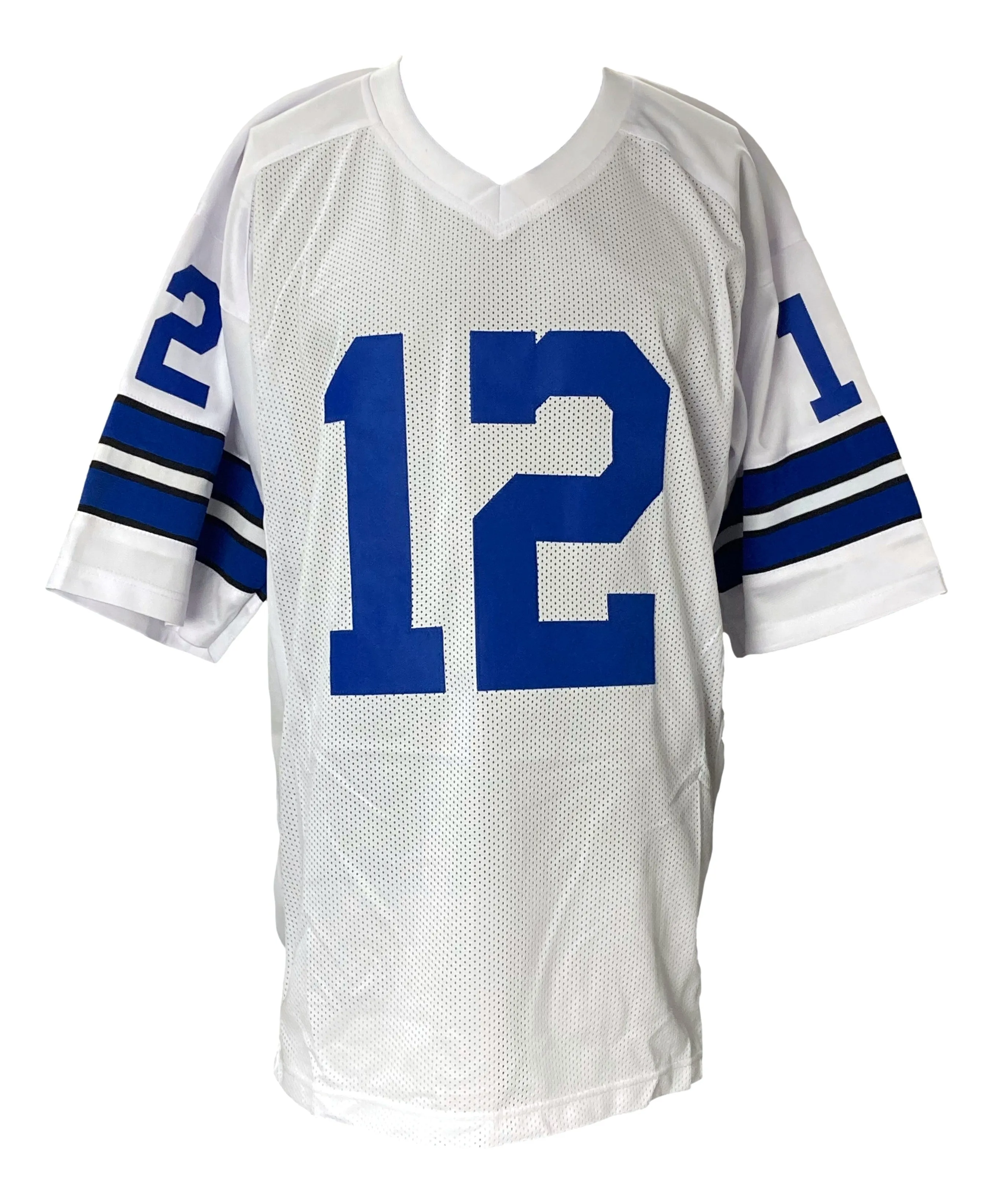 Roger Staubach Signed Custom White Pro-Style Football Jersey BAS ITP