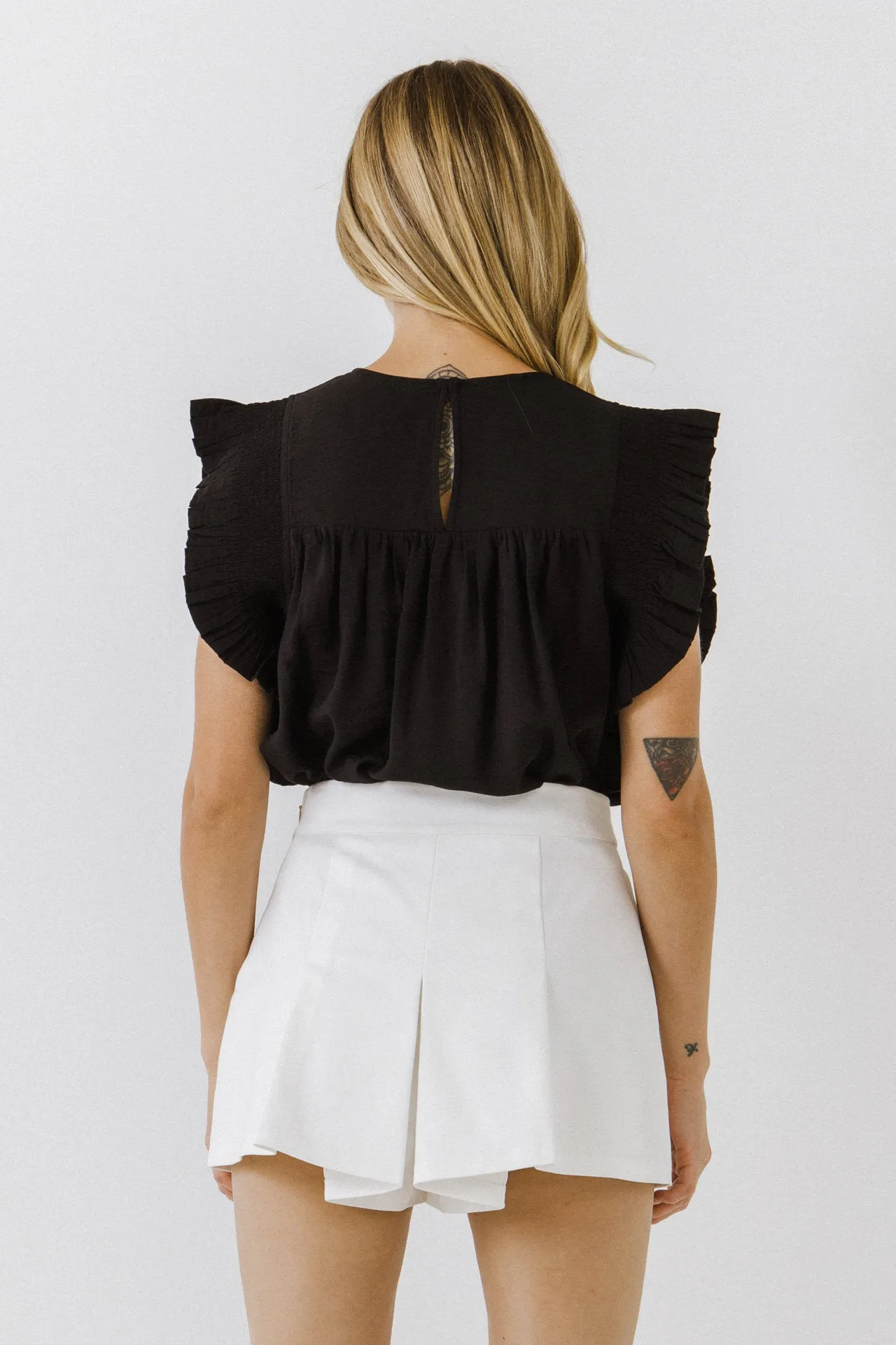 Ruffle Detail Top