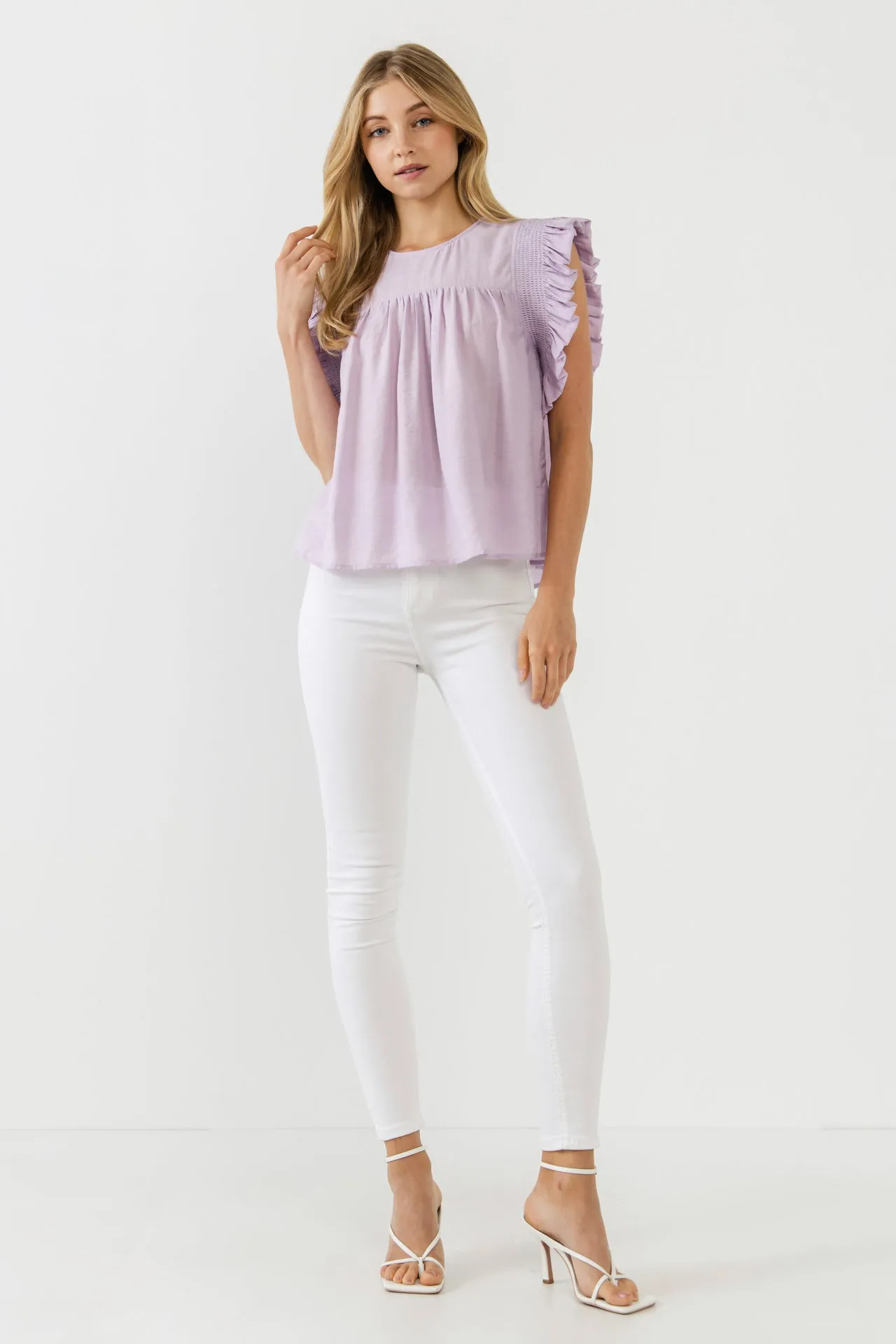 Ruffle Detail Top