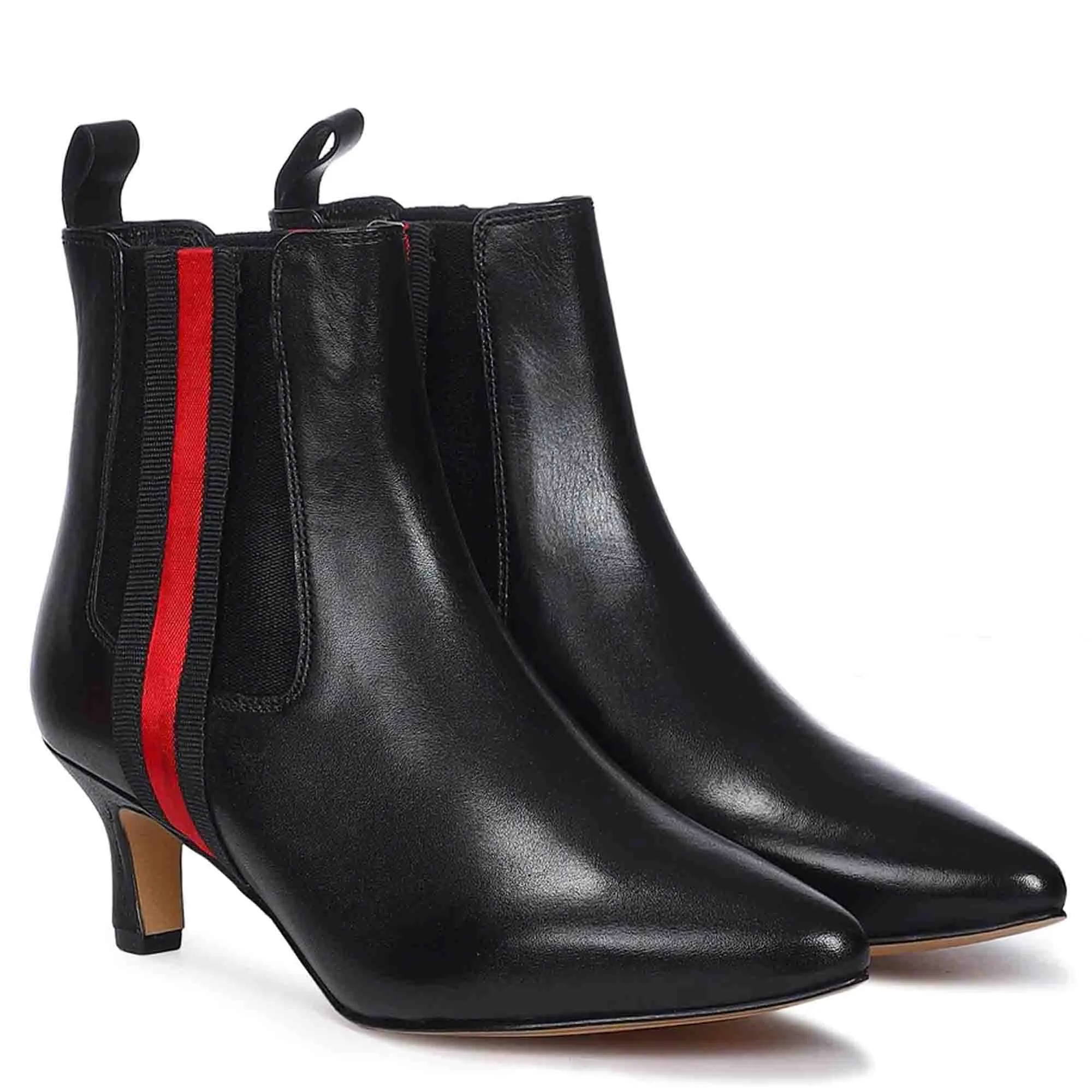 Saint Ashlyn Black Premium Leather Ankle Boots