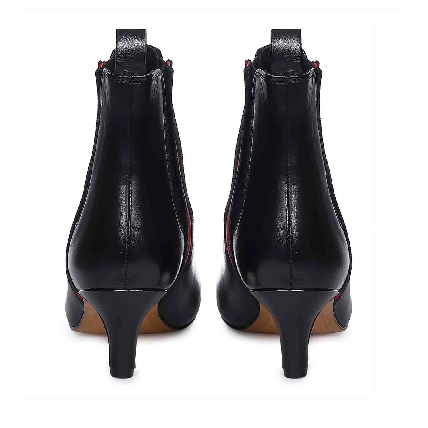 Saint Ashlyn Black Premium Leather Ankle Boots