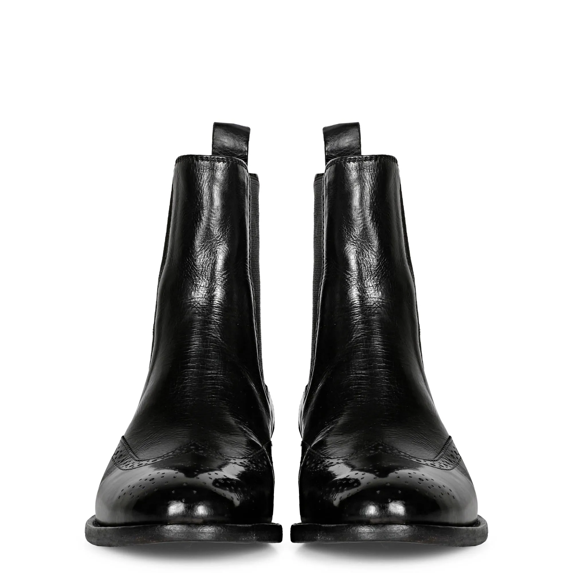 Saint Santina Black Leather Ankle Boots