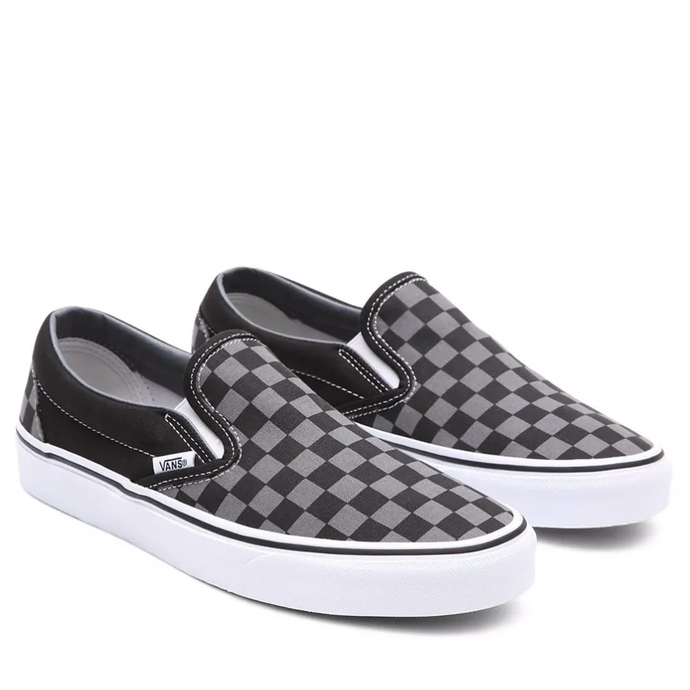 Scarpe Unisex VANS Sneakers Classic Slip-On Checkerboard colore Black e Pewter