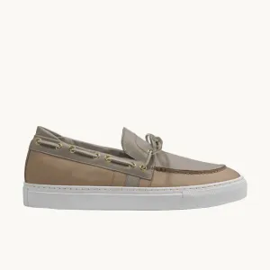 Seaside Chic Beige Loafer-Style Sneakers - Made in Italy