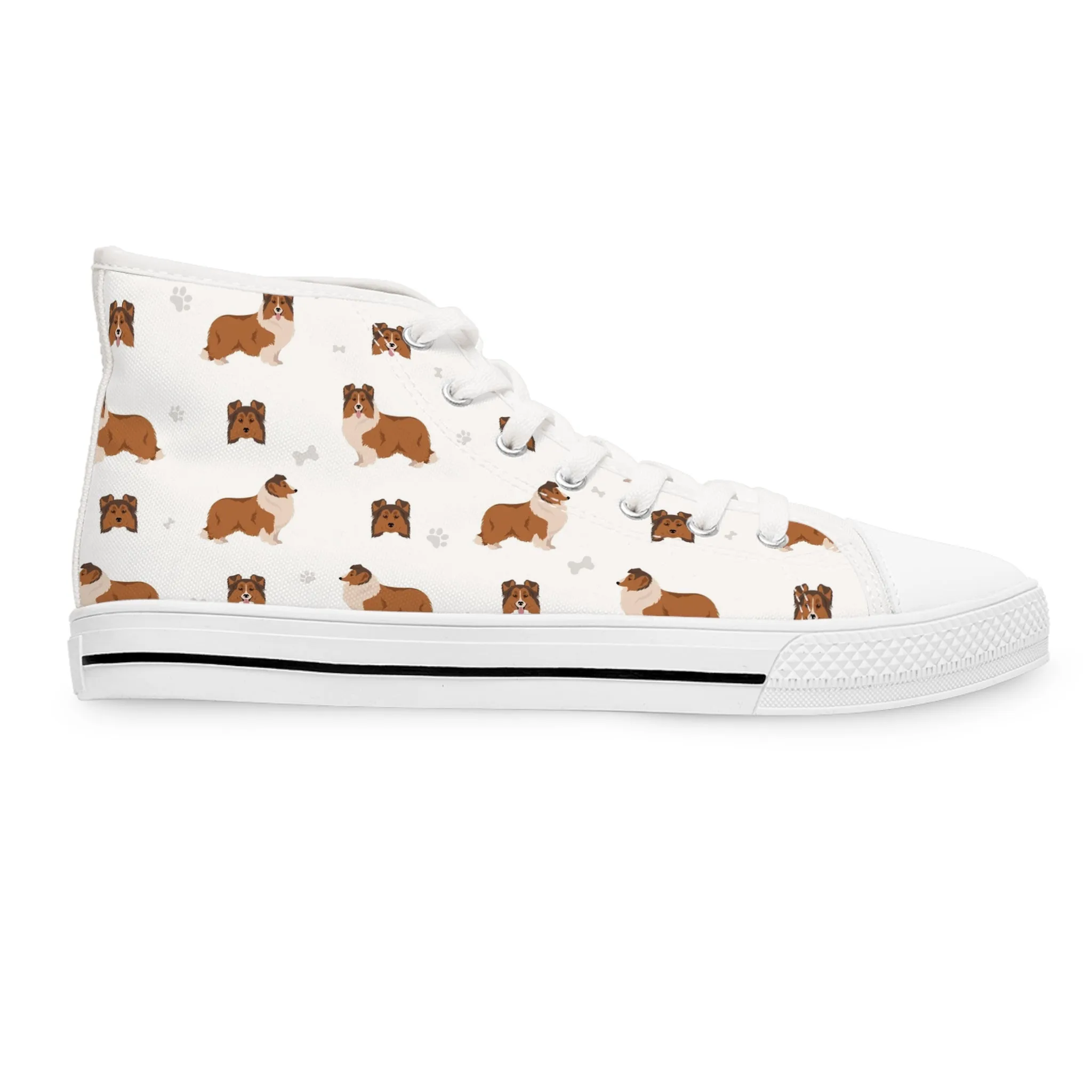 Shetland Sheepdog Women's High Top Sneakers