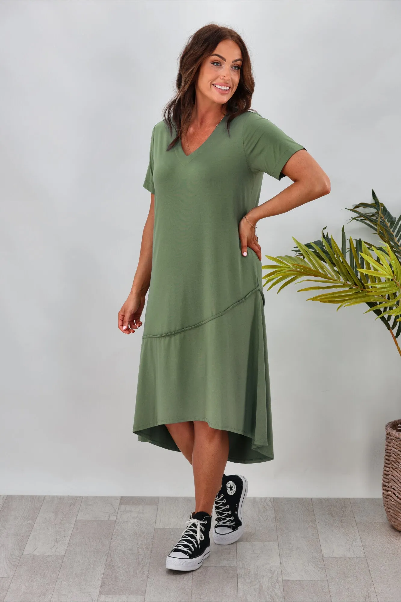 Shine On Label Riviera Dress Sage