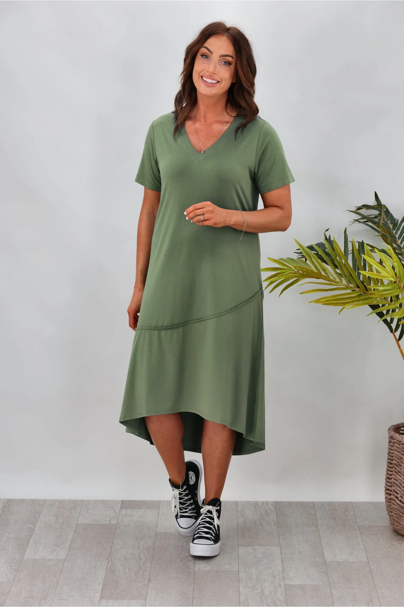 Shine On Label Riviera Dress Sage