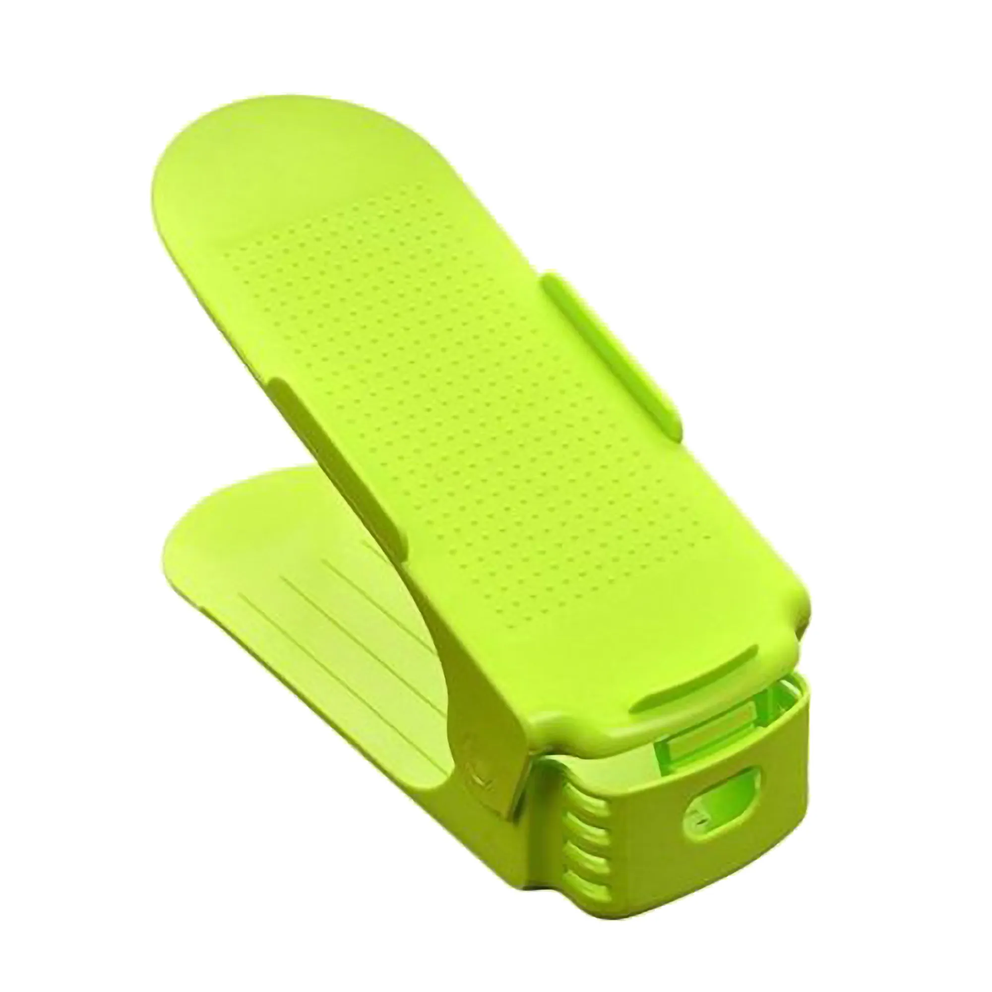 Shoe Double Decker - Efficient Space-Saving Organizer- Green - 4 Pack