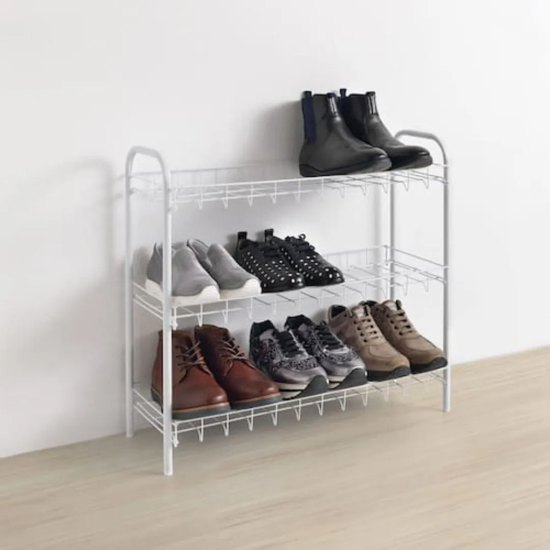 Shoe Rack 3 Tier White