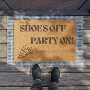 Shoes Off Party On Doormat