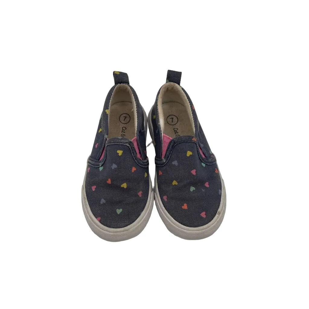 Slip-On Canvas Shoes w/Hearts