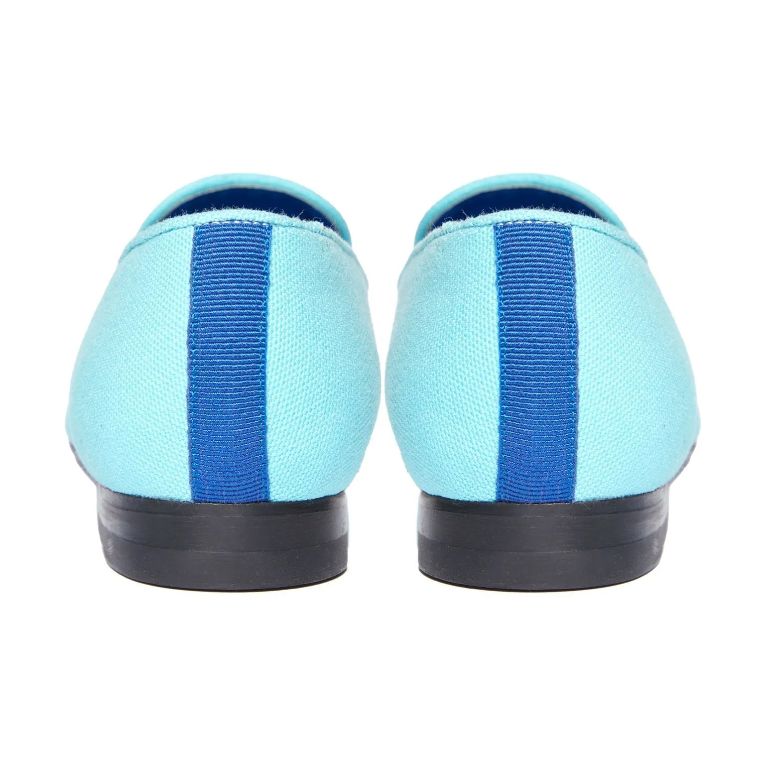 Slipper in Aqua with Pink Logo