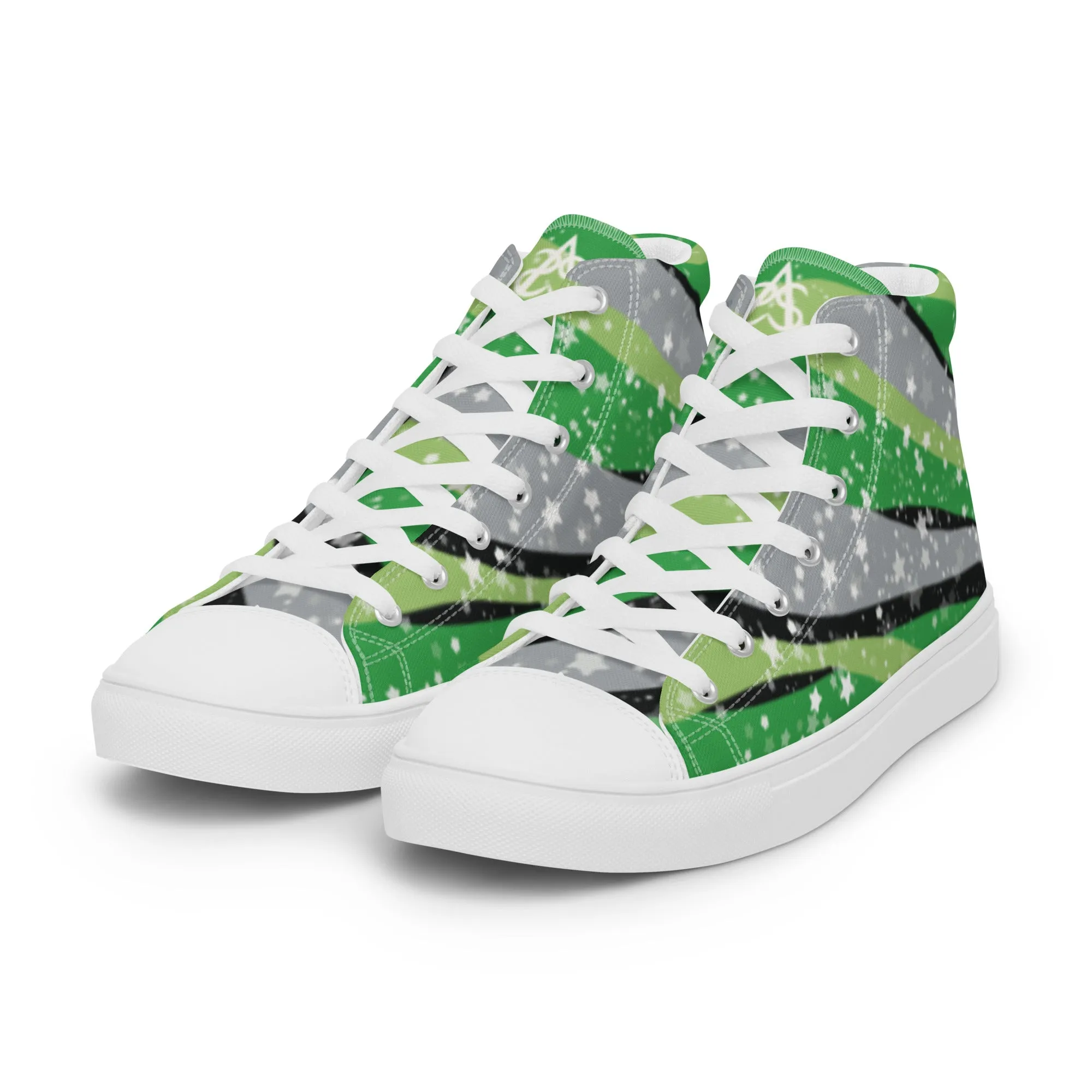 Starry Aromantic High Top Canvas Shoes (Fem Sizing)