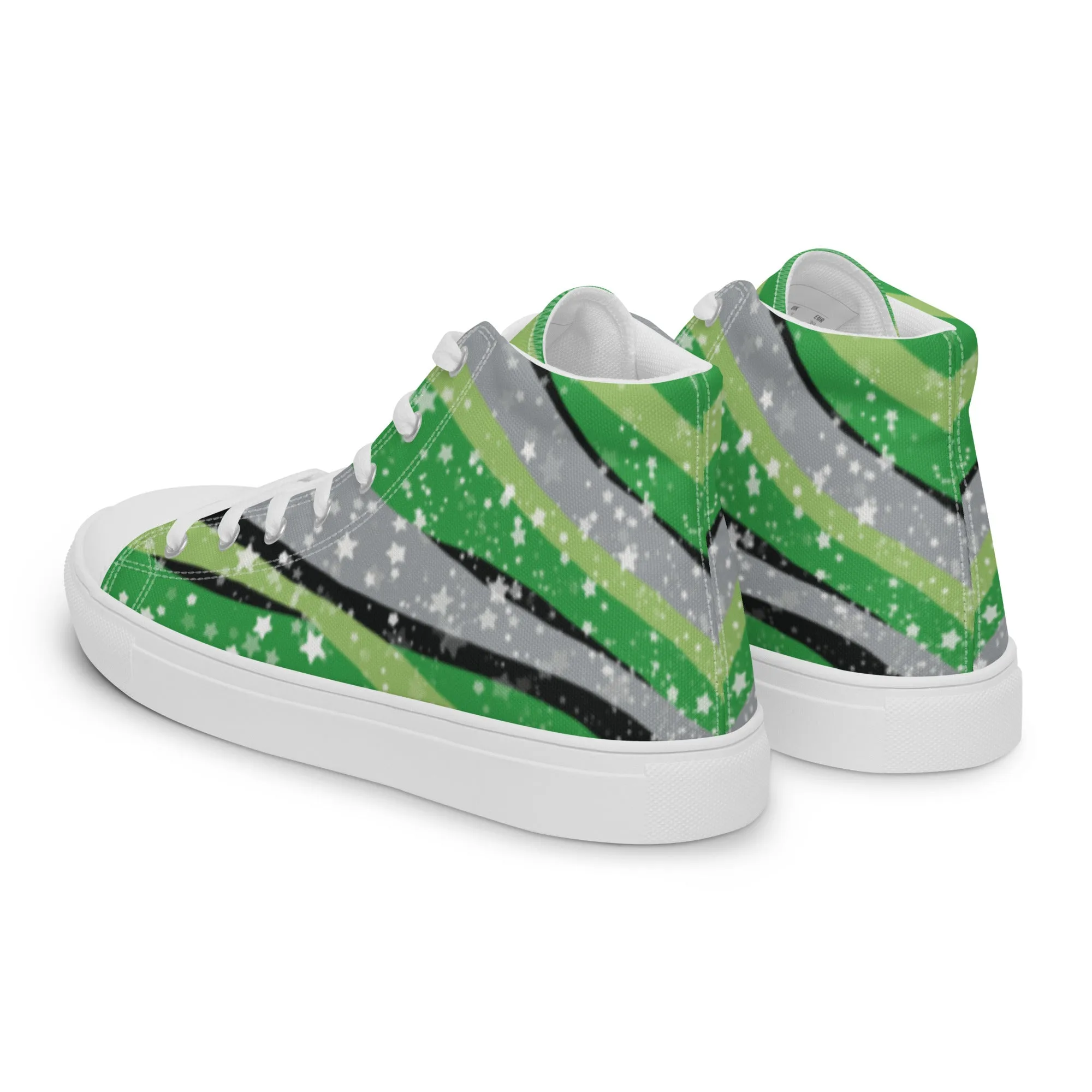 Starry Aromantic High Top Canvas Shoes (Fem Sizing)