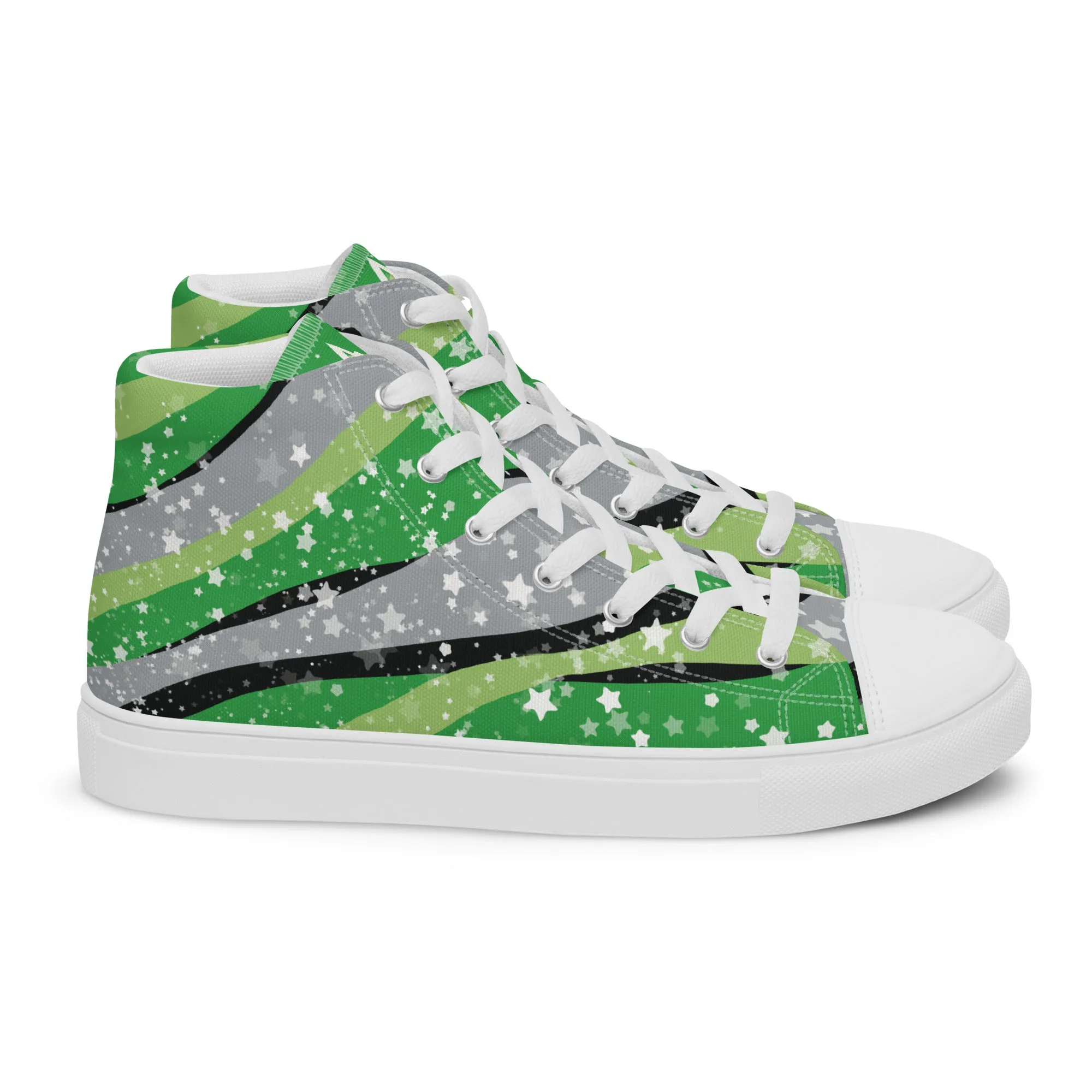 Starry Aromantic High Top Canvas Shoes (Masc Sizing)