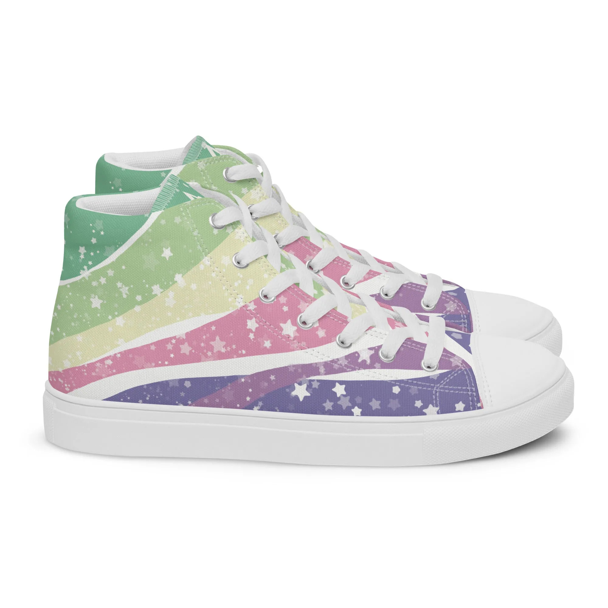 Starry Genderfae High Top Canvas Shoes (Masc Sizing)