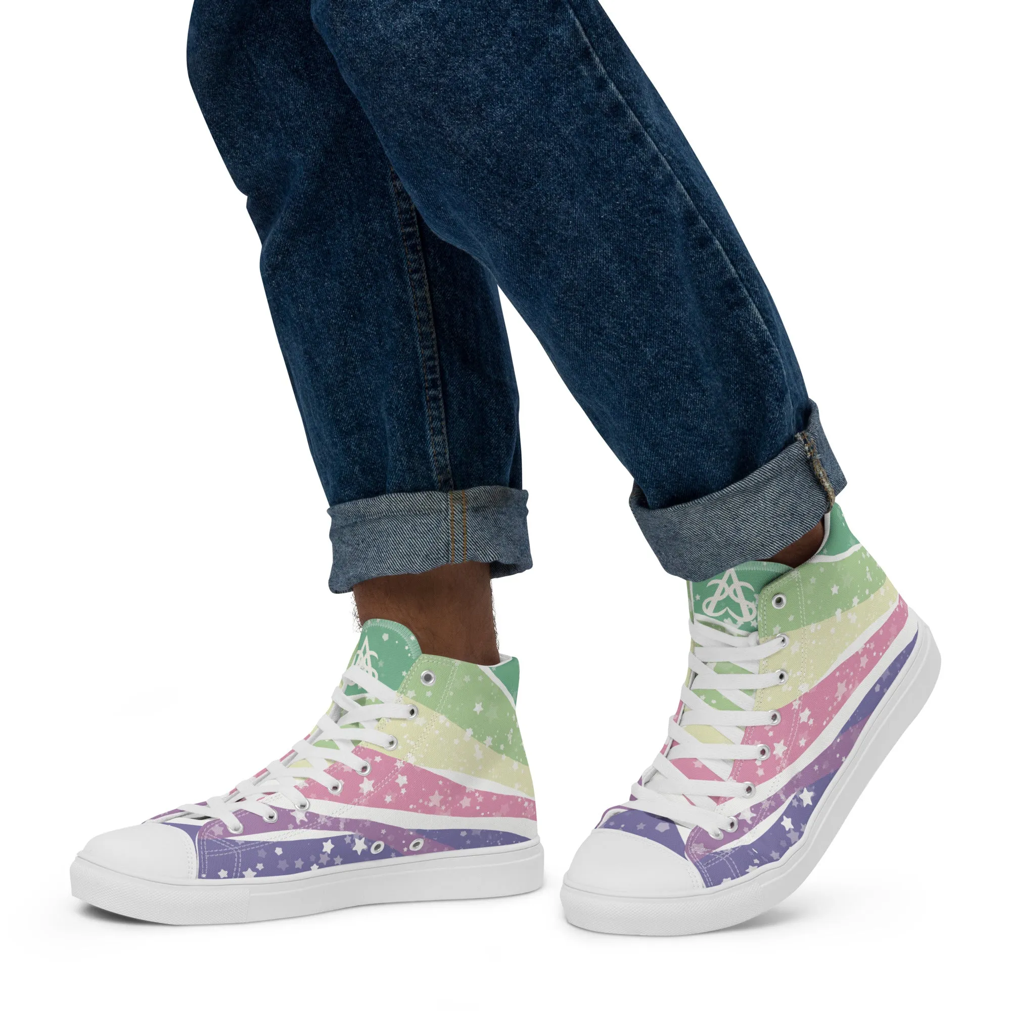 Starry Genderfae High Top Canvas Shoes (Masc Sizing)