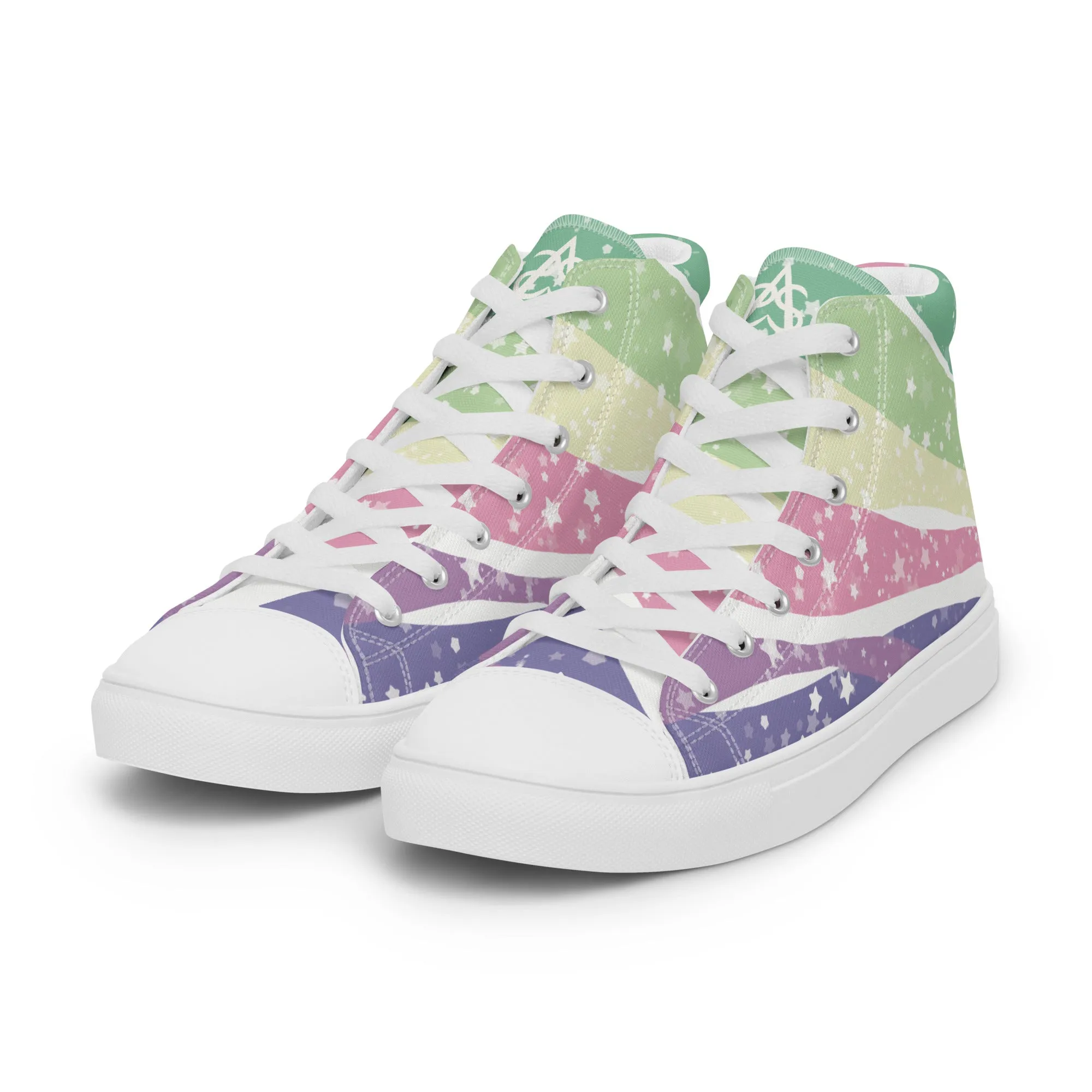 Starry Genderfae High Top Canvas Shoes (Masc Sizing)