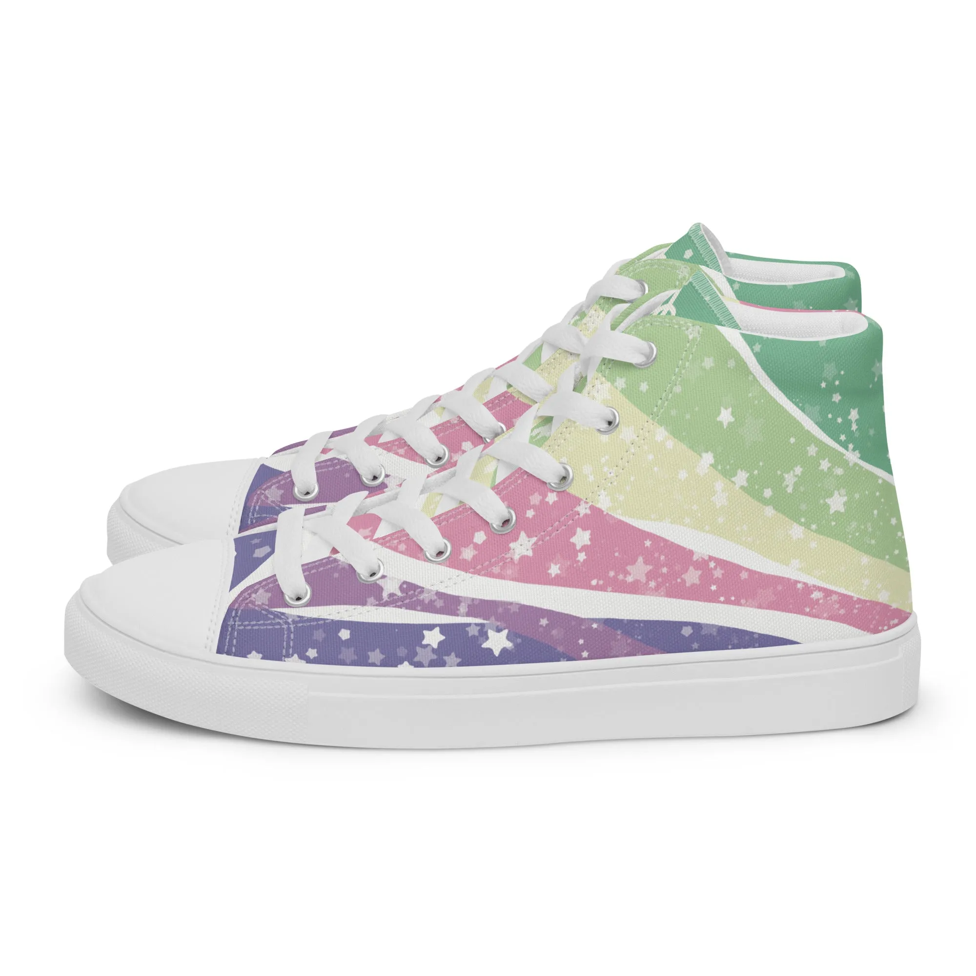 Starry Genderfae High Top Canvas Shoes (Masc Sizing)