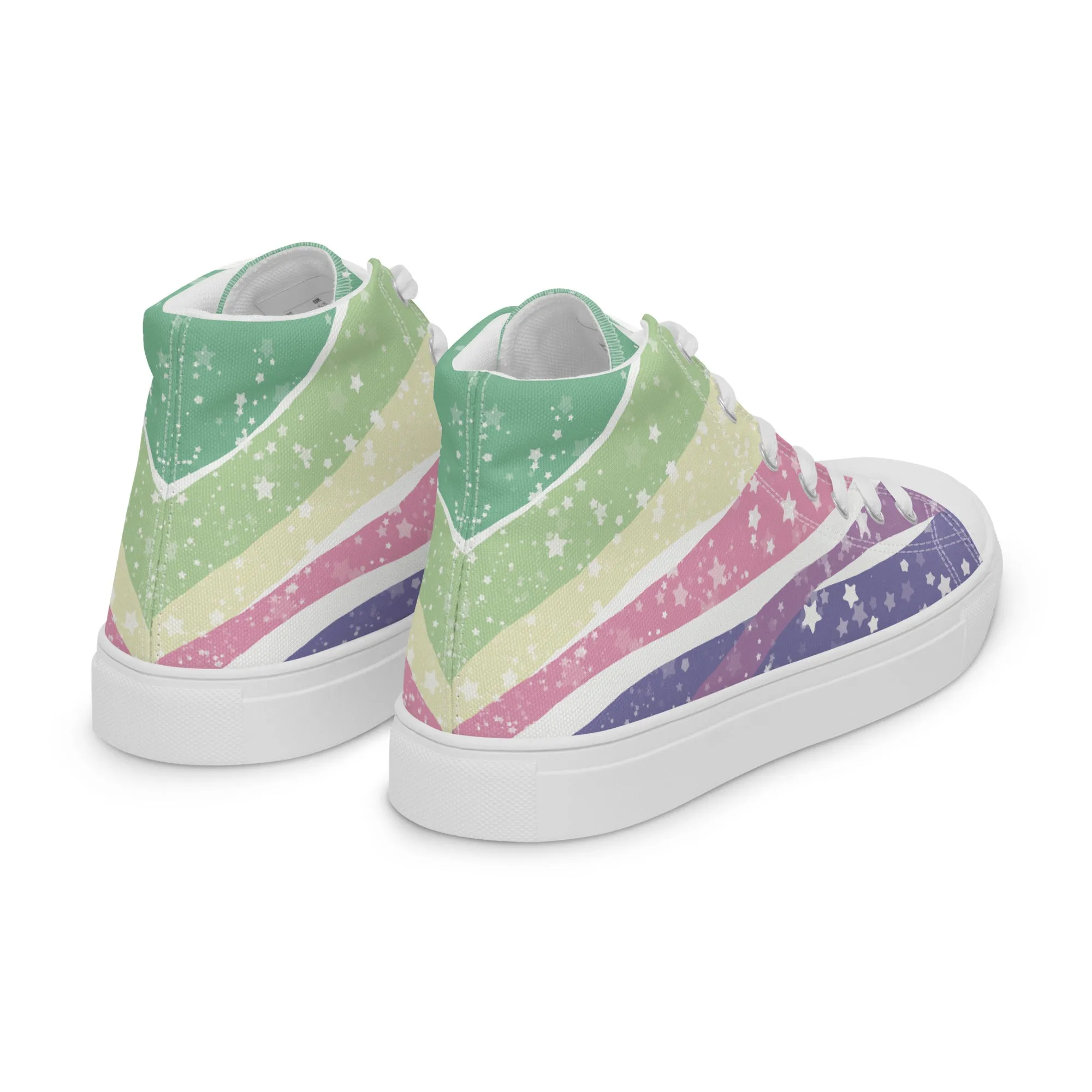 Starry Genderfae High Top Canvas Shoes (Masc Sizing)