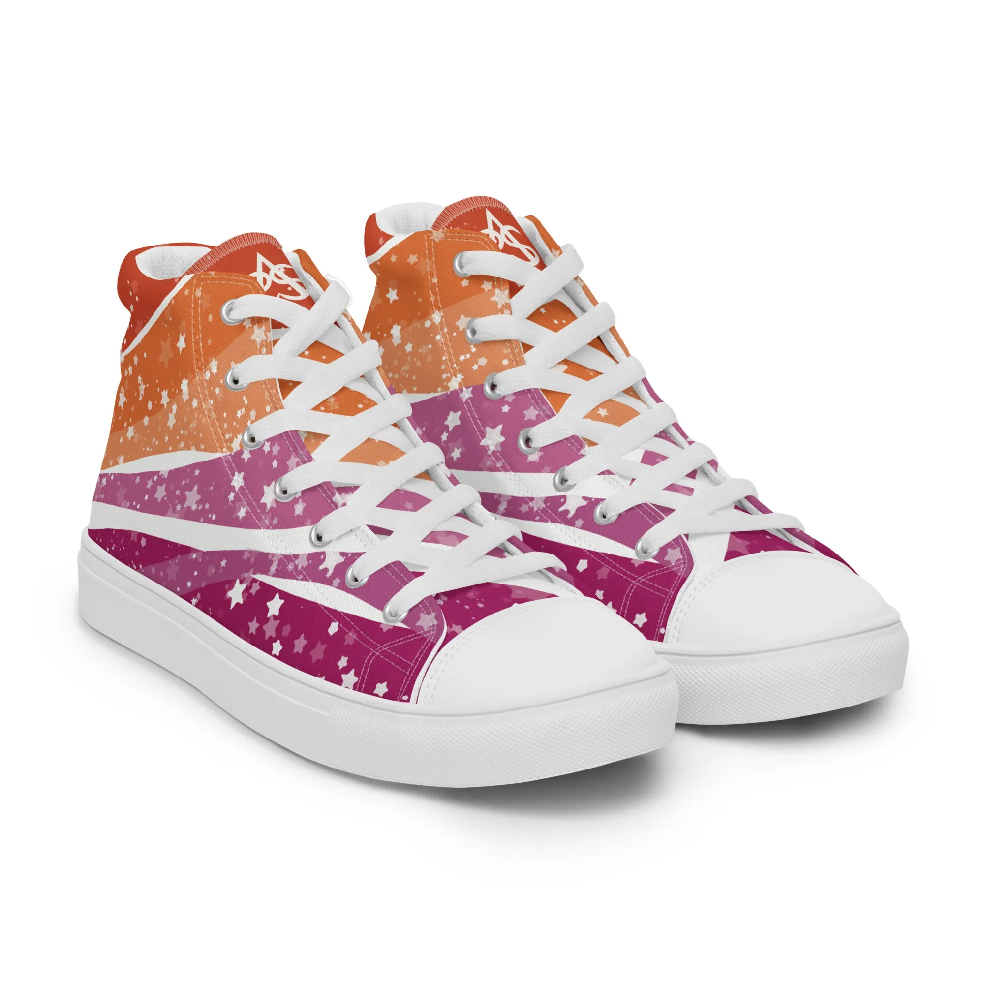 Starry Lesbian High Top Canvas Shoes (Masc Sizing)