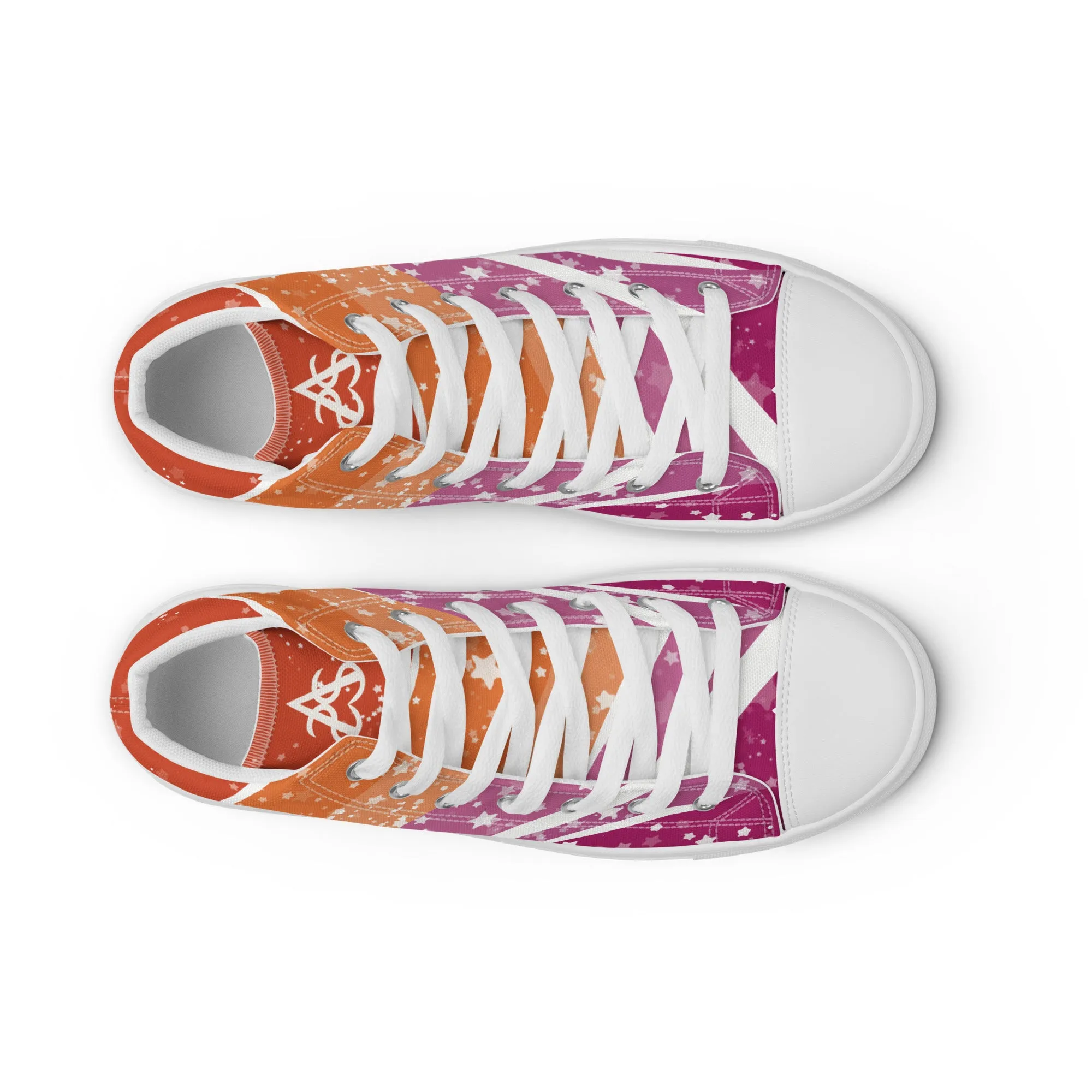 Starry Lesbian High Top Canvas Shoes (Masc Sizing)