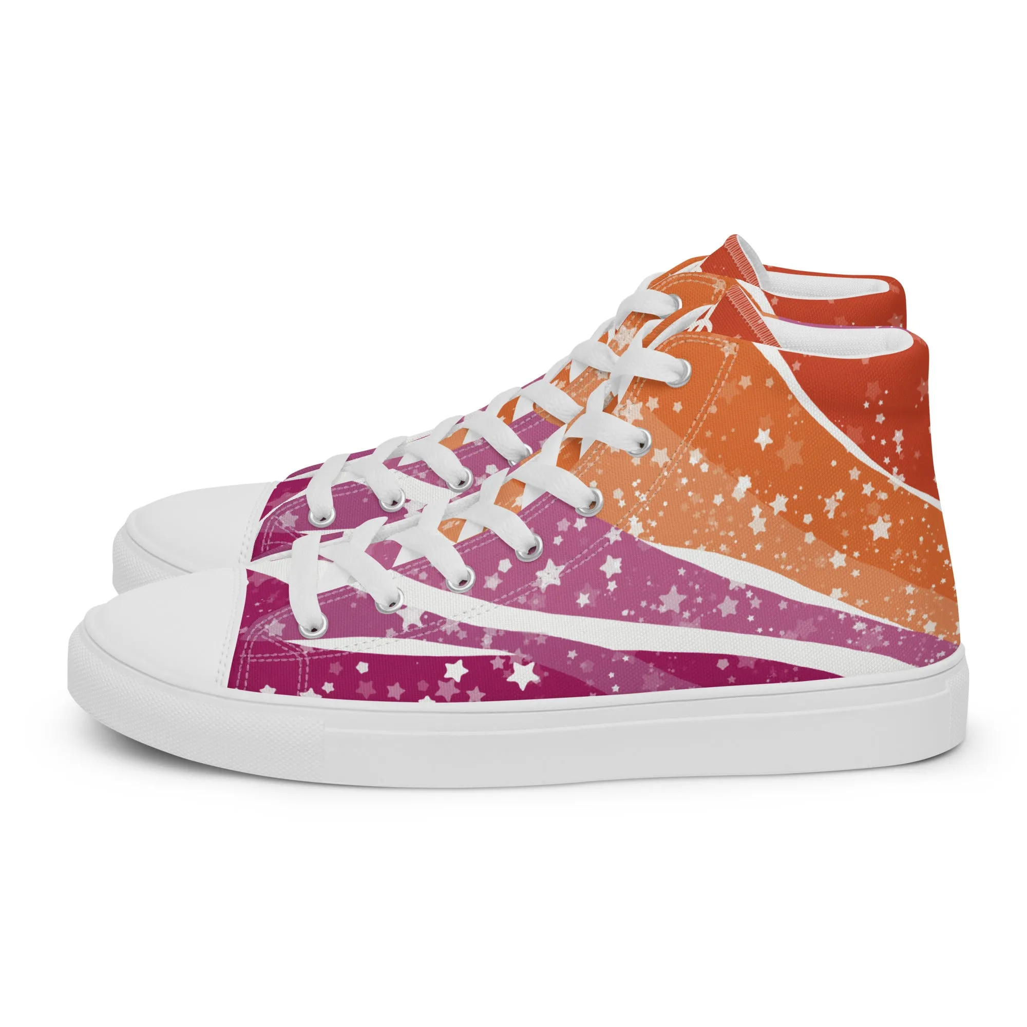 Starry Lesbian High Top Canvas Shoes (Masc Sizing)