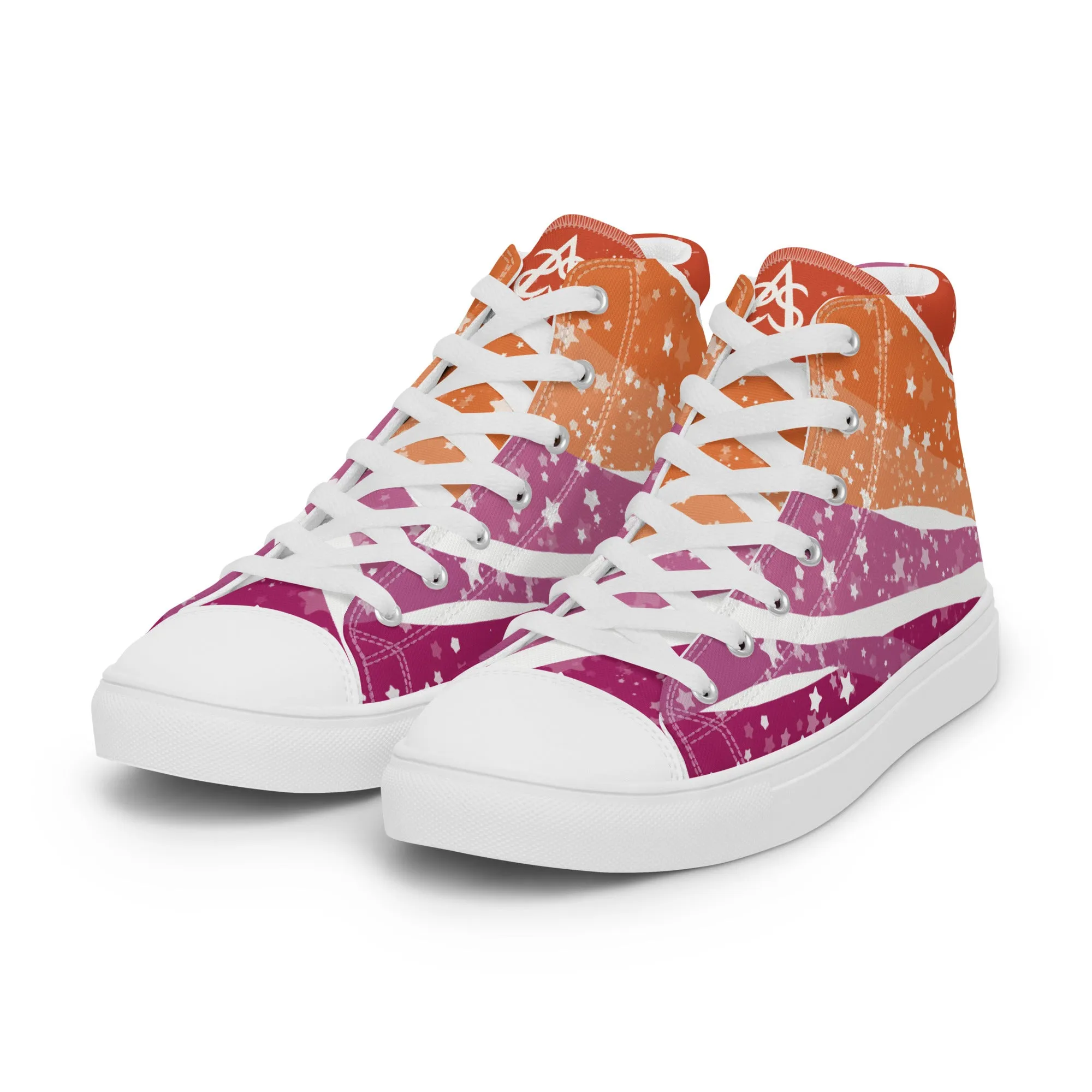 Starry Lesbian High Top Canvas Shoes (Masc Sizing)