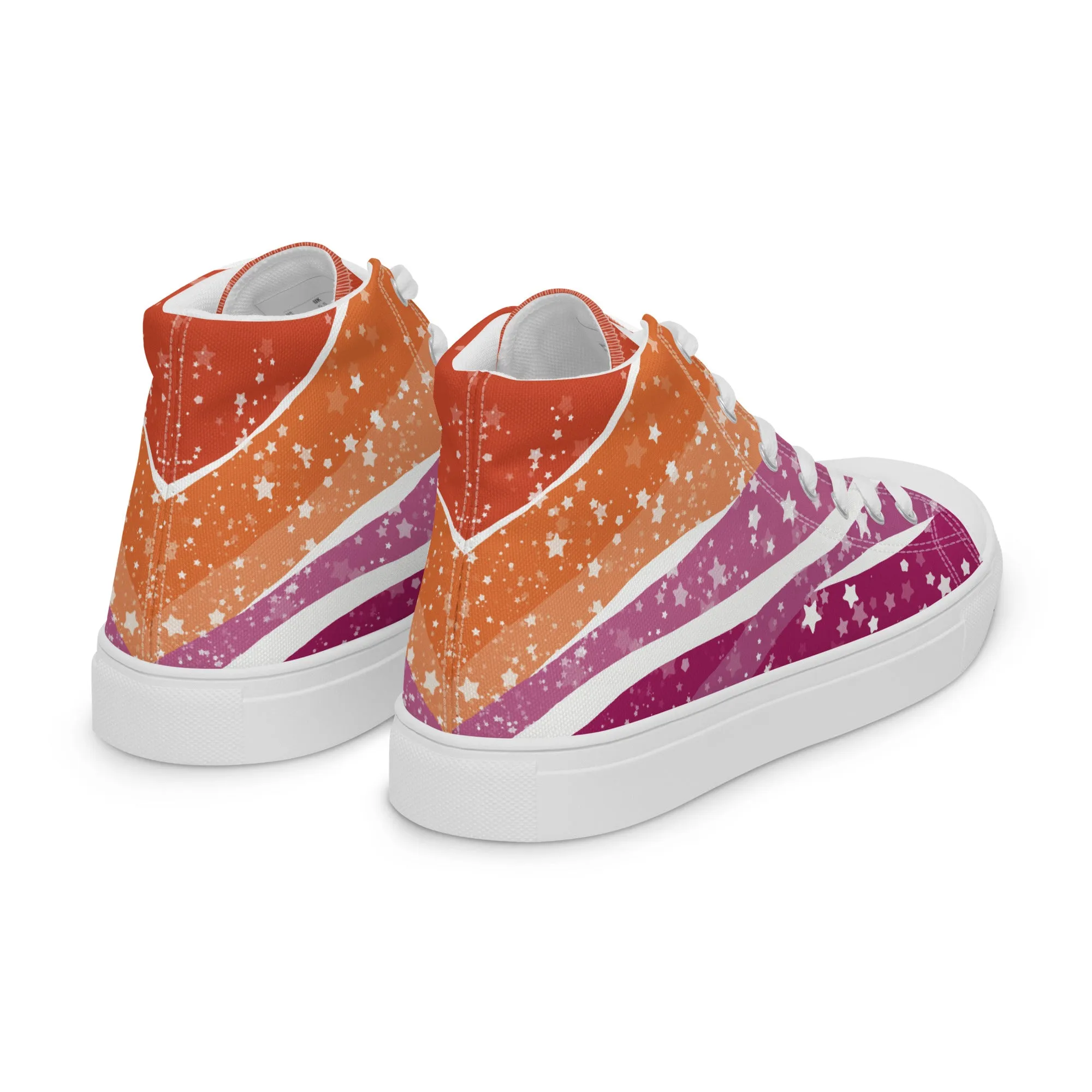 Starry Lesbian High Top Canvas Shoes (Masc Sizing)