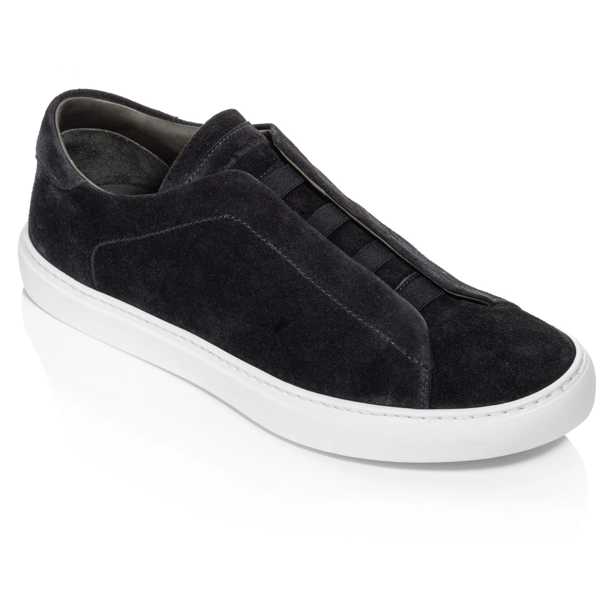 Stone Navy Suede Slip On Sneaker