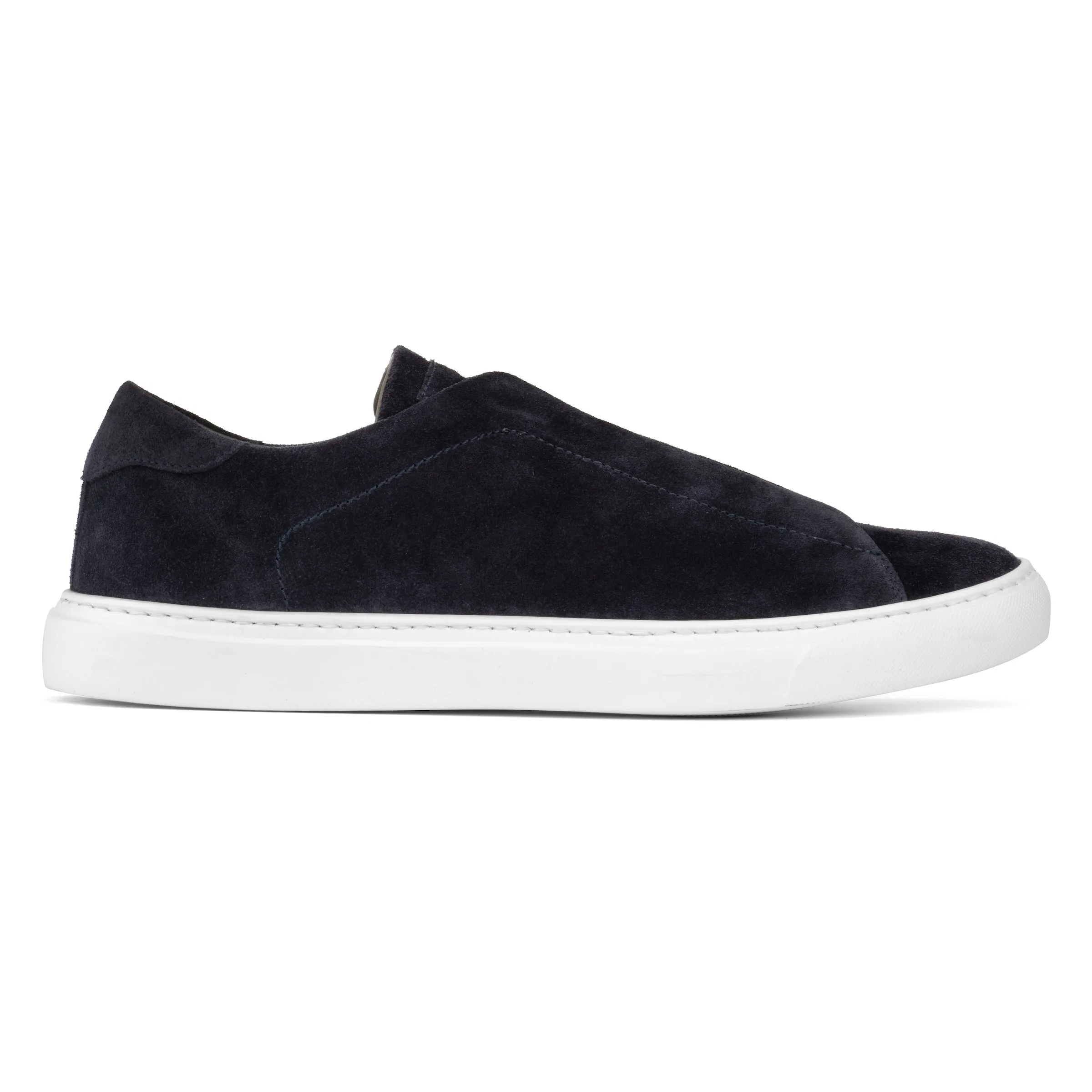 Stone Navy Suede Slip On Sneaker