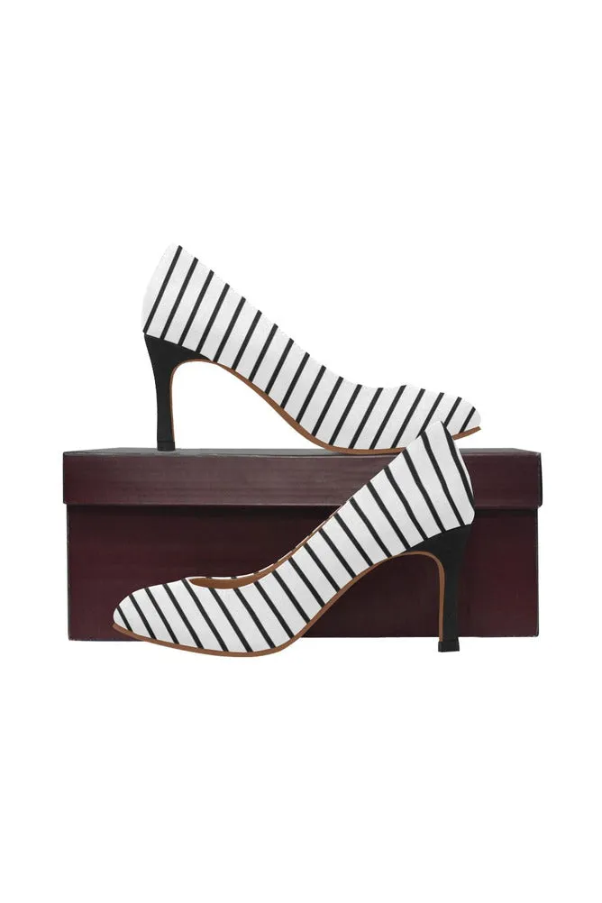 striped Women's High Heels (Model 048)