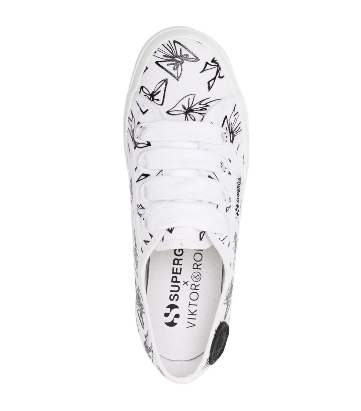 Superga x Viktor&Rolf 2750 Print Bow Sneakers White/Black