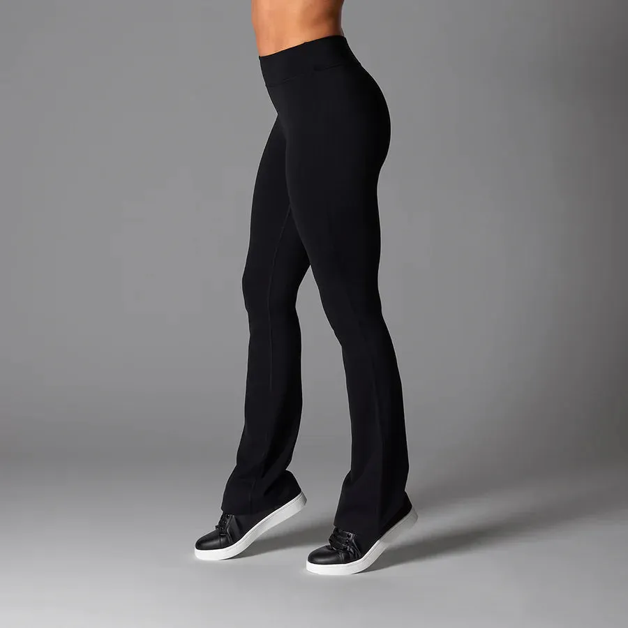 TAVI High Waisted Bootcut Leggings - Ebony