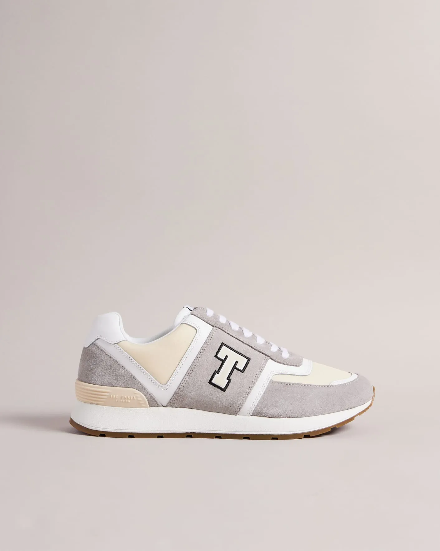 Ted Baker Gregory Retro T Runner Shoes | White/Grey