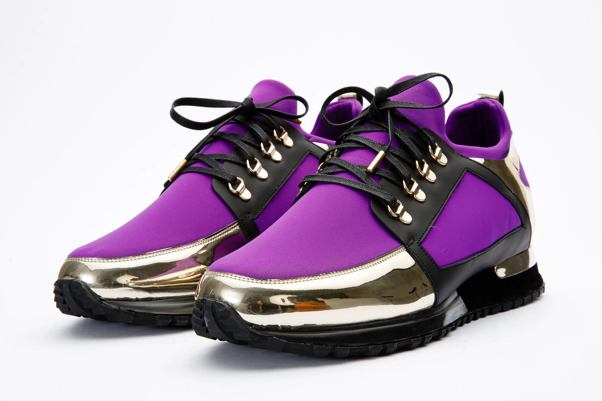 The Emir Purple Leather Men Sneaker Limited Edition