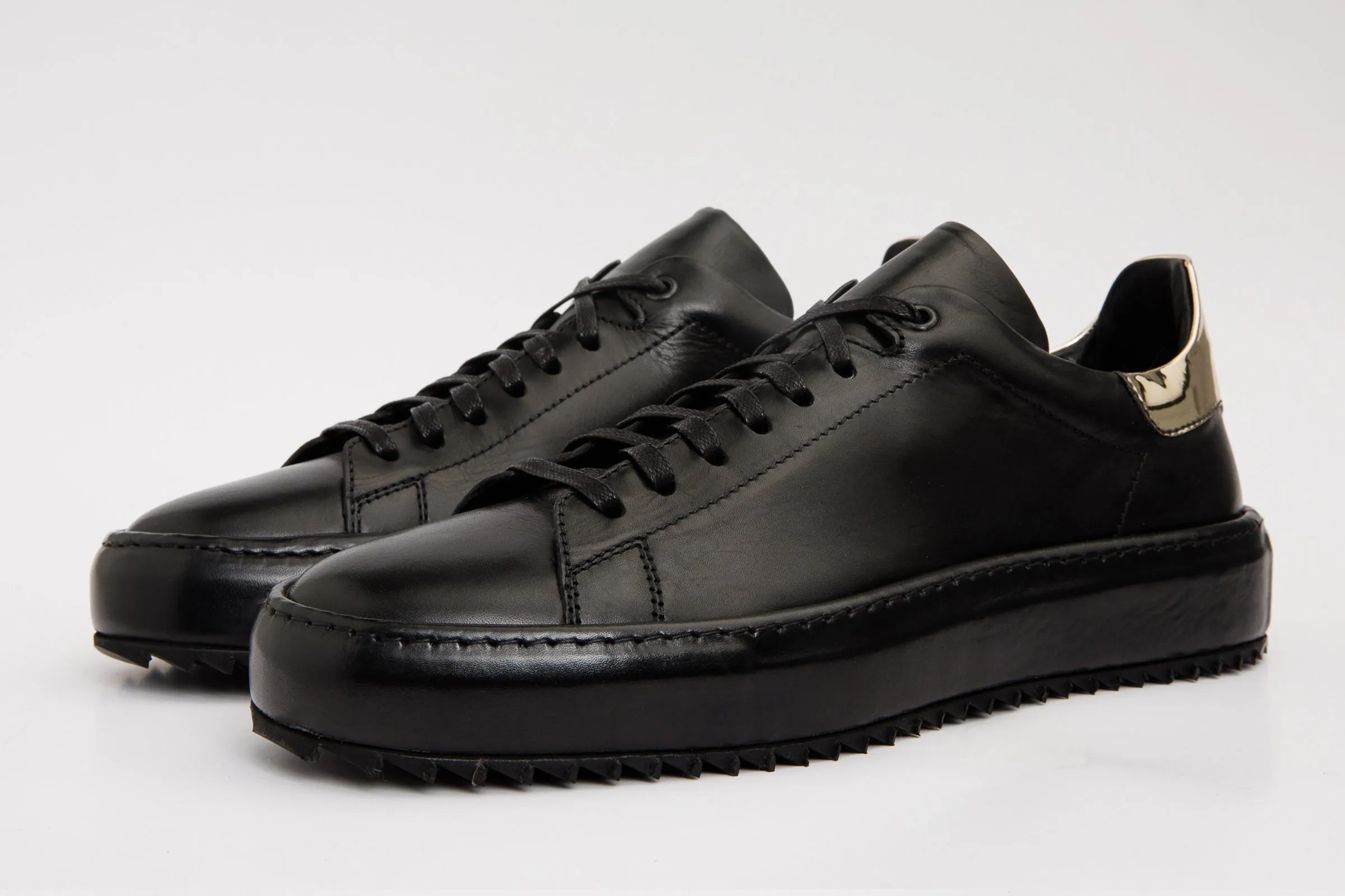 The Noble Black Leather Men Sneaker