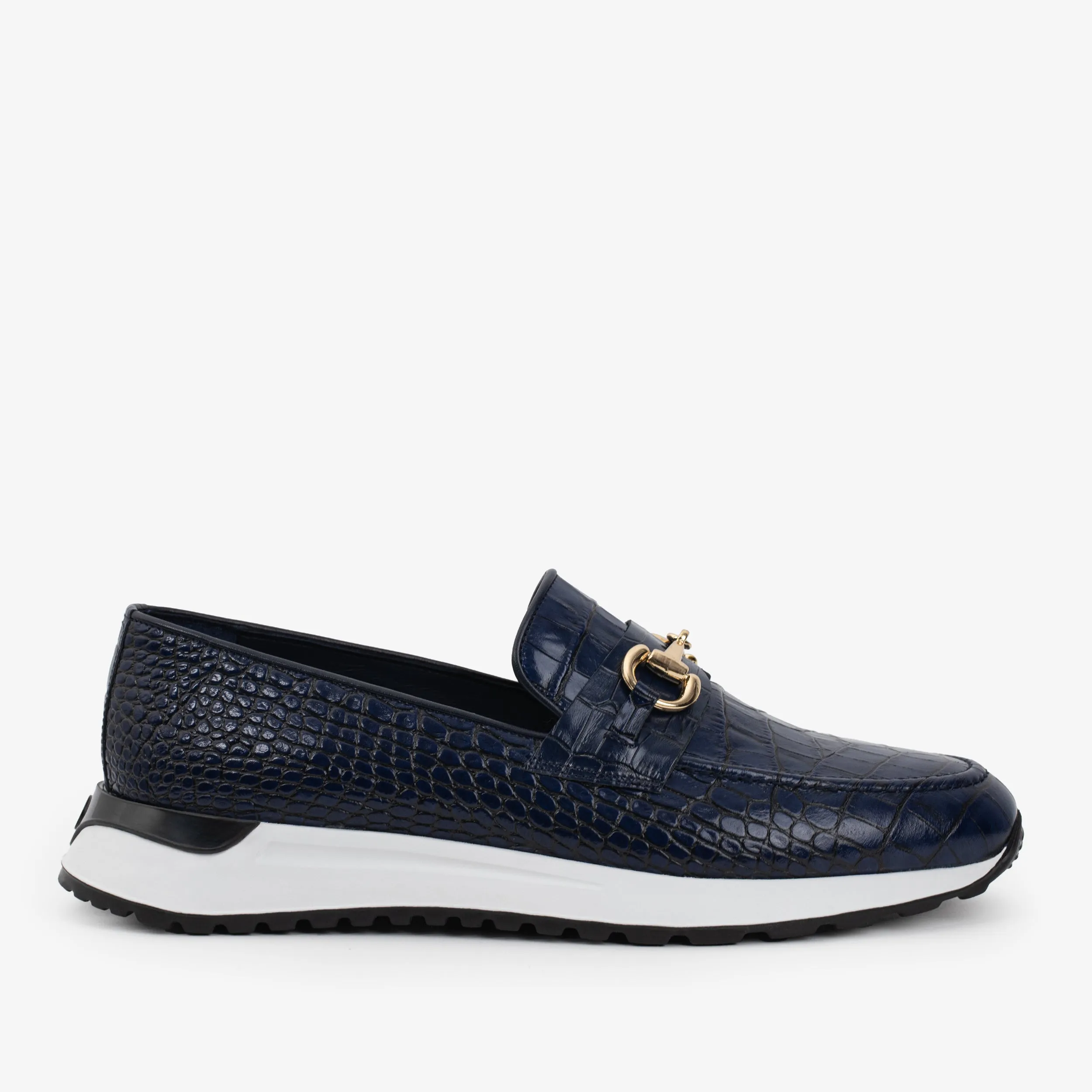 The Padova Navy Blue Leather Men Sneaker