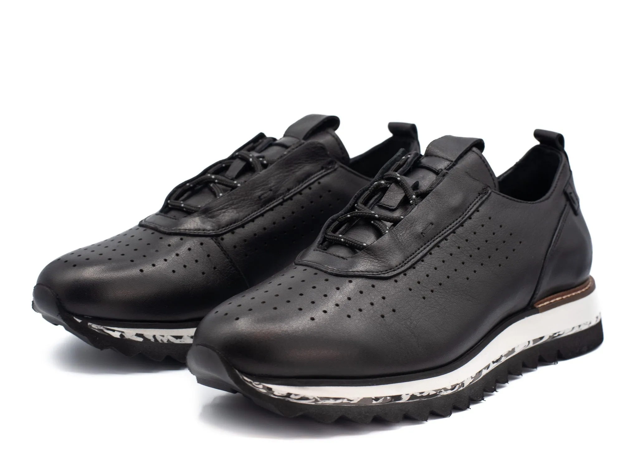 The Pennsylvania Black Leather Men Sneaker Final Sale!