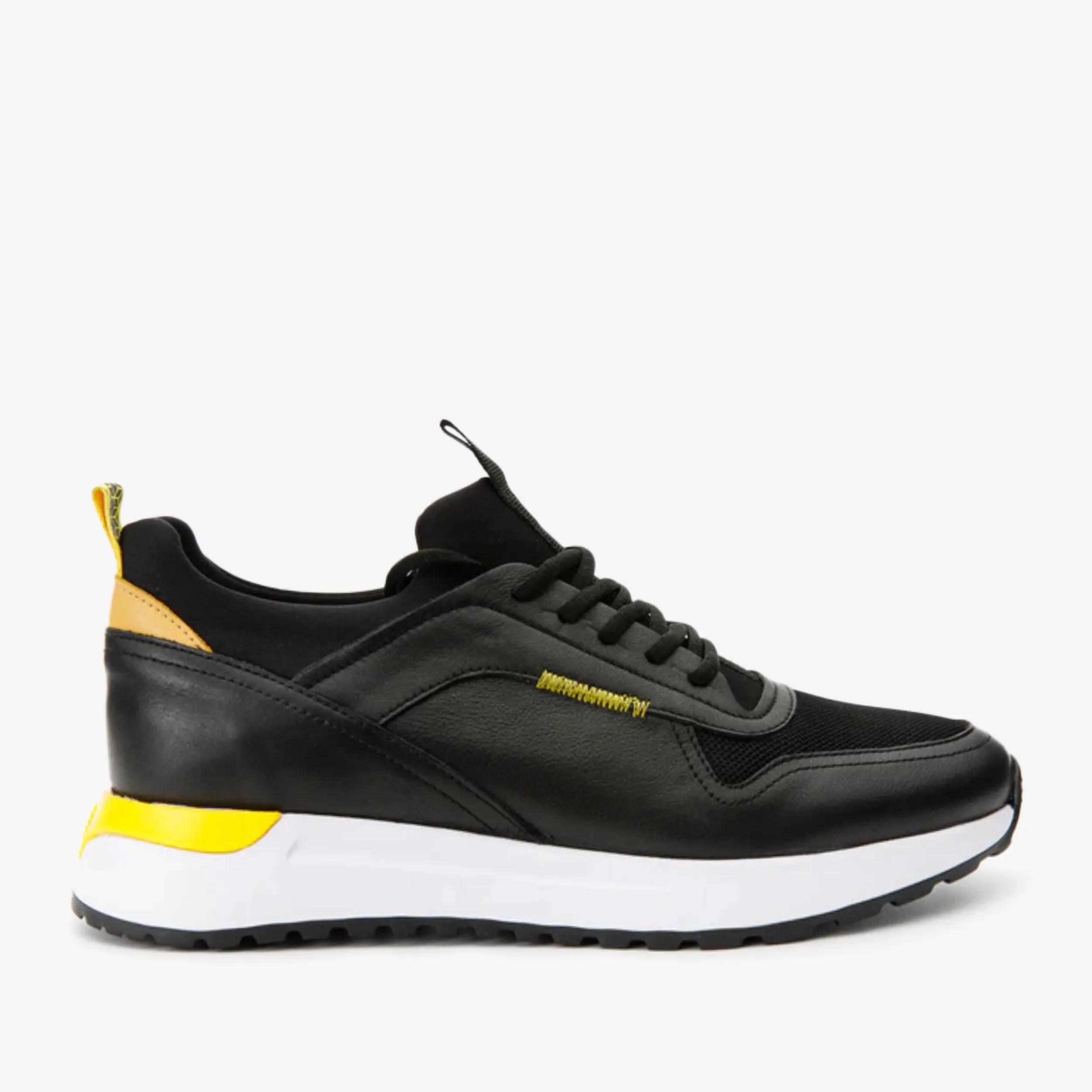 The Rakka Black & Yellow Leather Men Sneaker Final Sale!