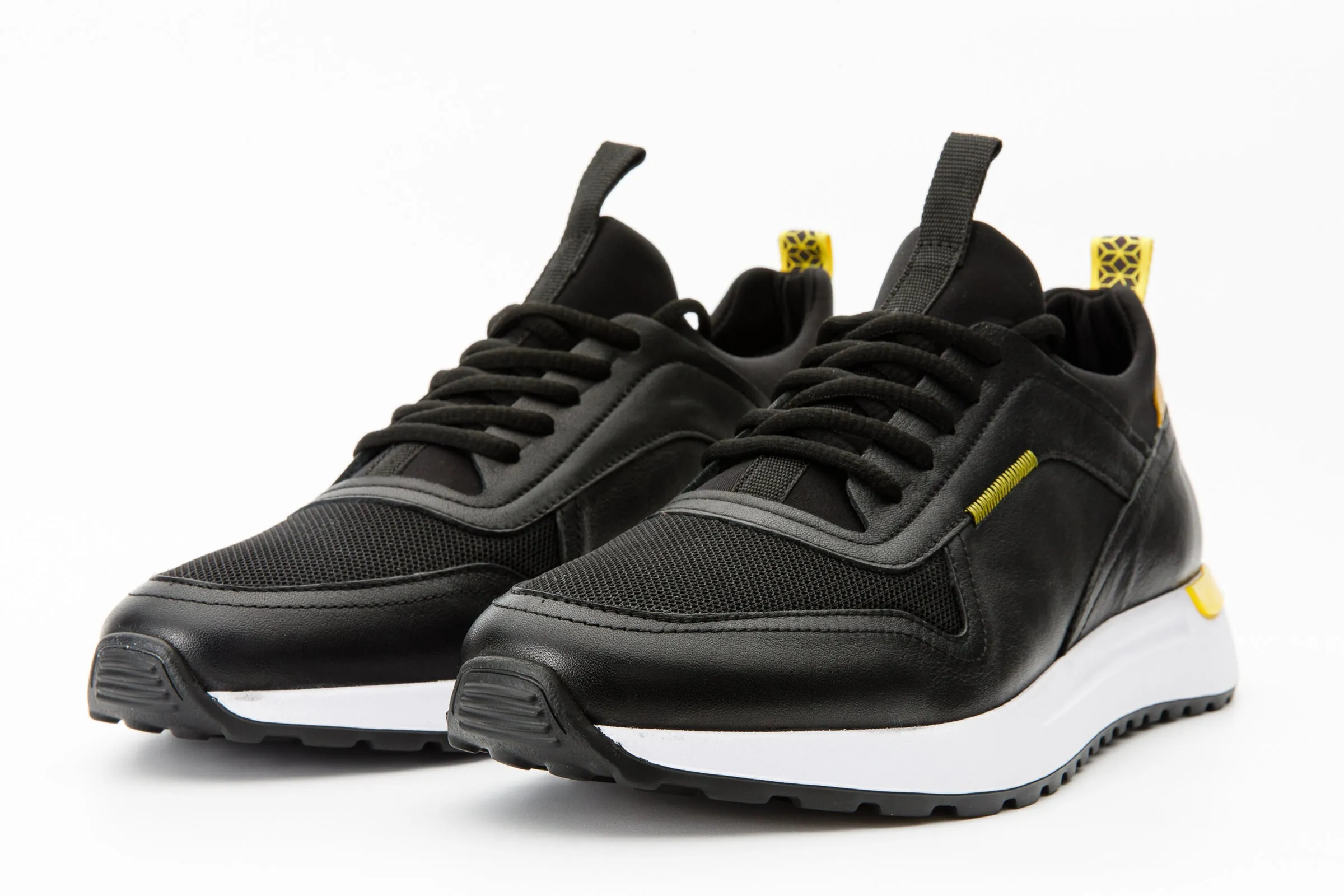 The Rakka Black & Yellow Leather Men Sneaker Final Sale!