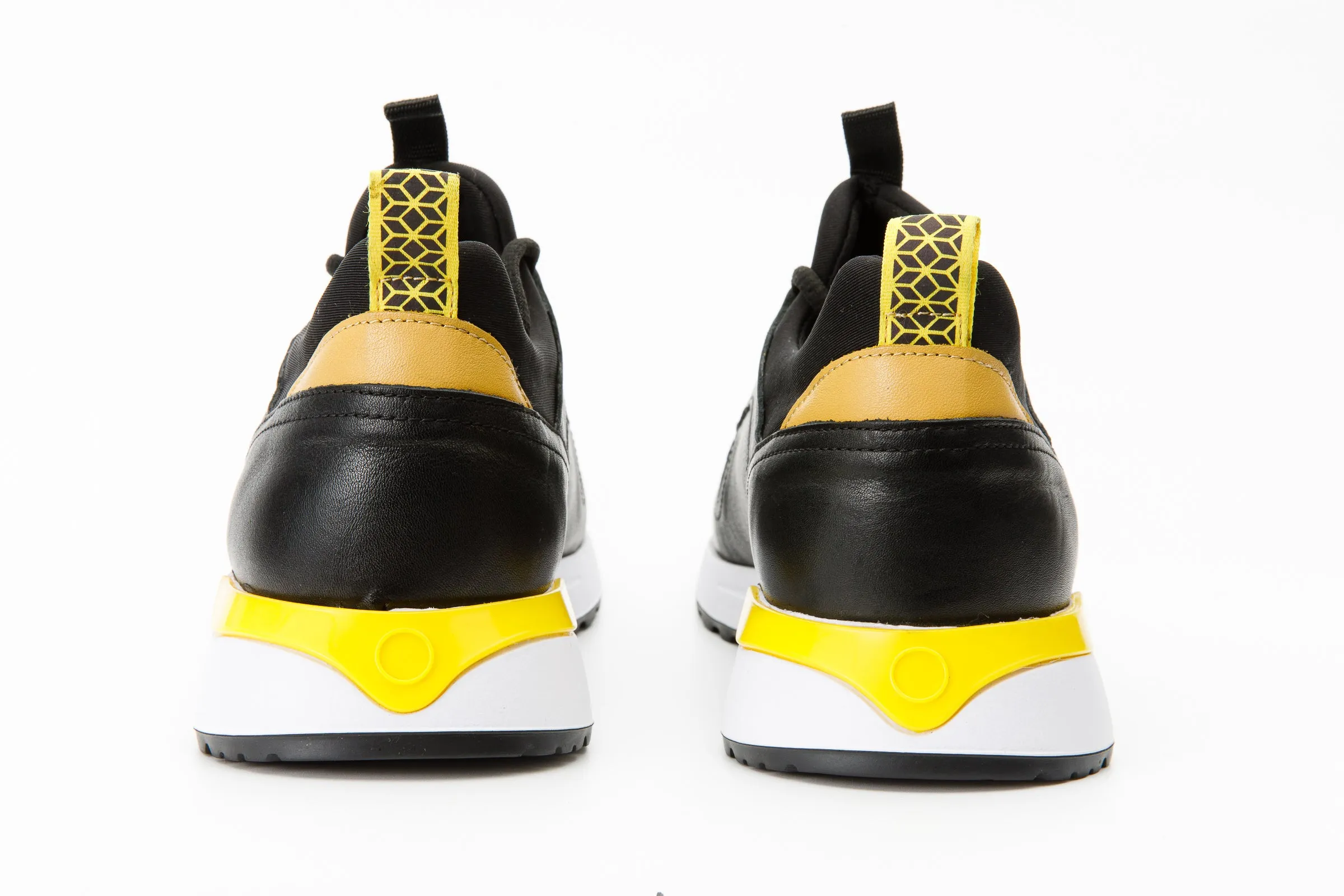 The Rakka Black & Yellow Leather Men Sneaker Final Sale!