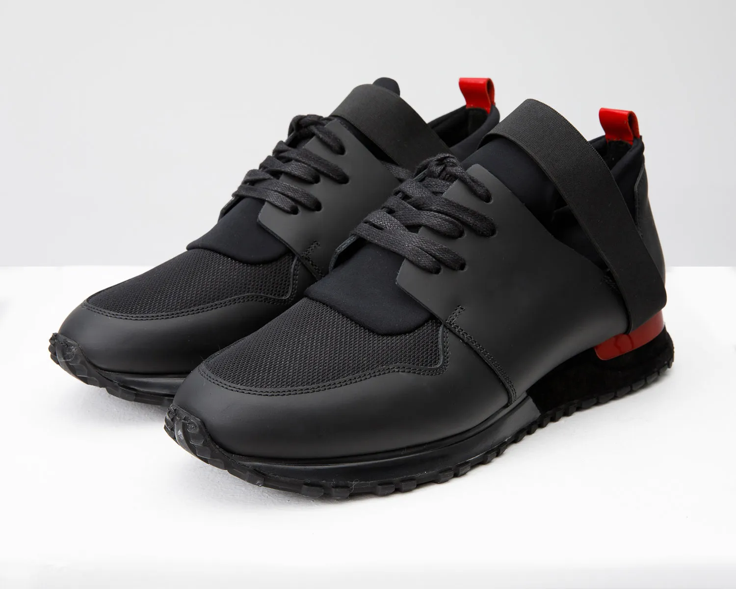 The Reno Black & Red Leather Men  Sneaker Final Sale!