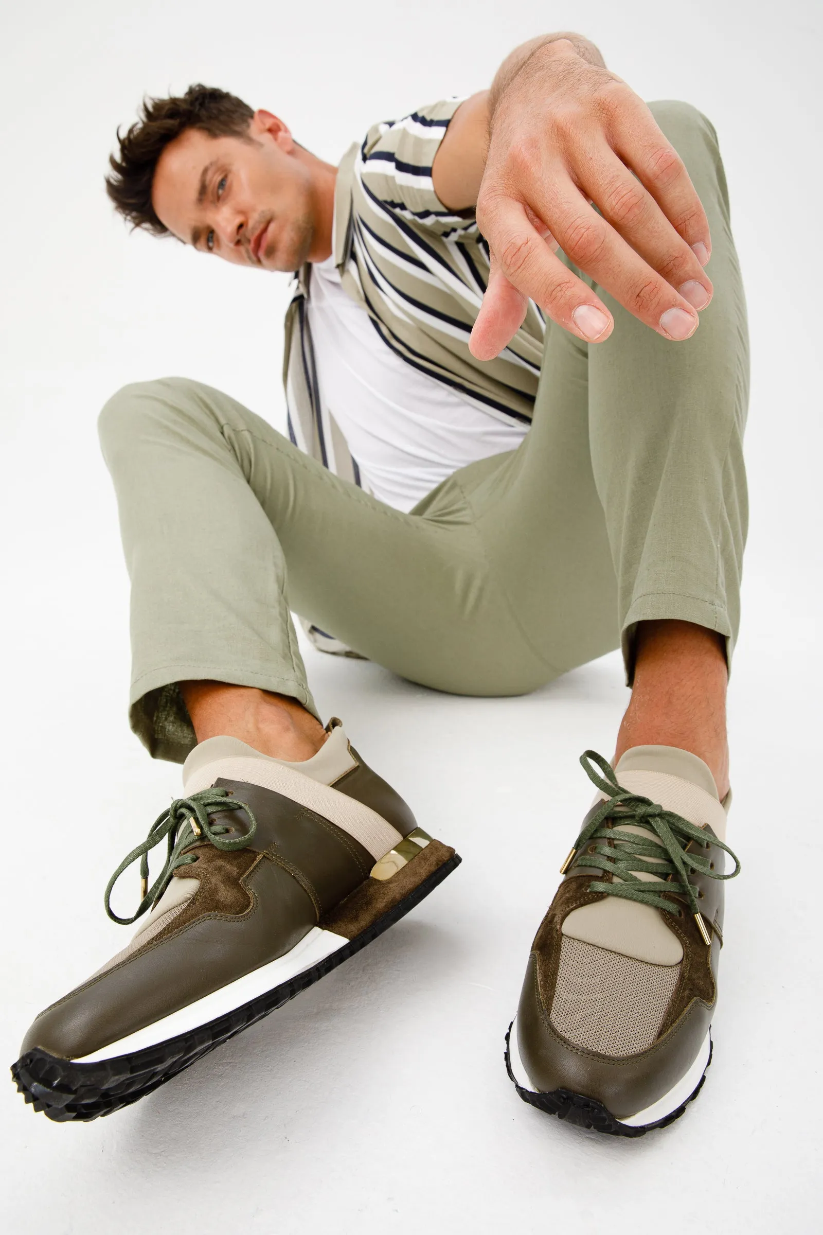 The Reno Green Leather Men Sneaker Final Sale!