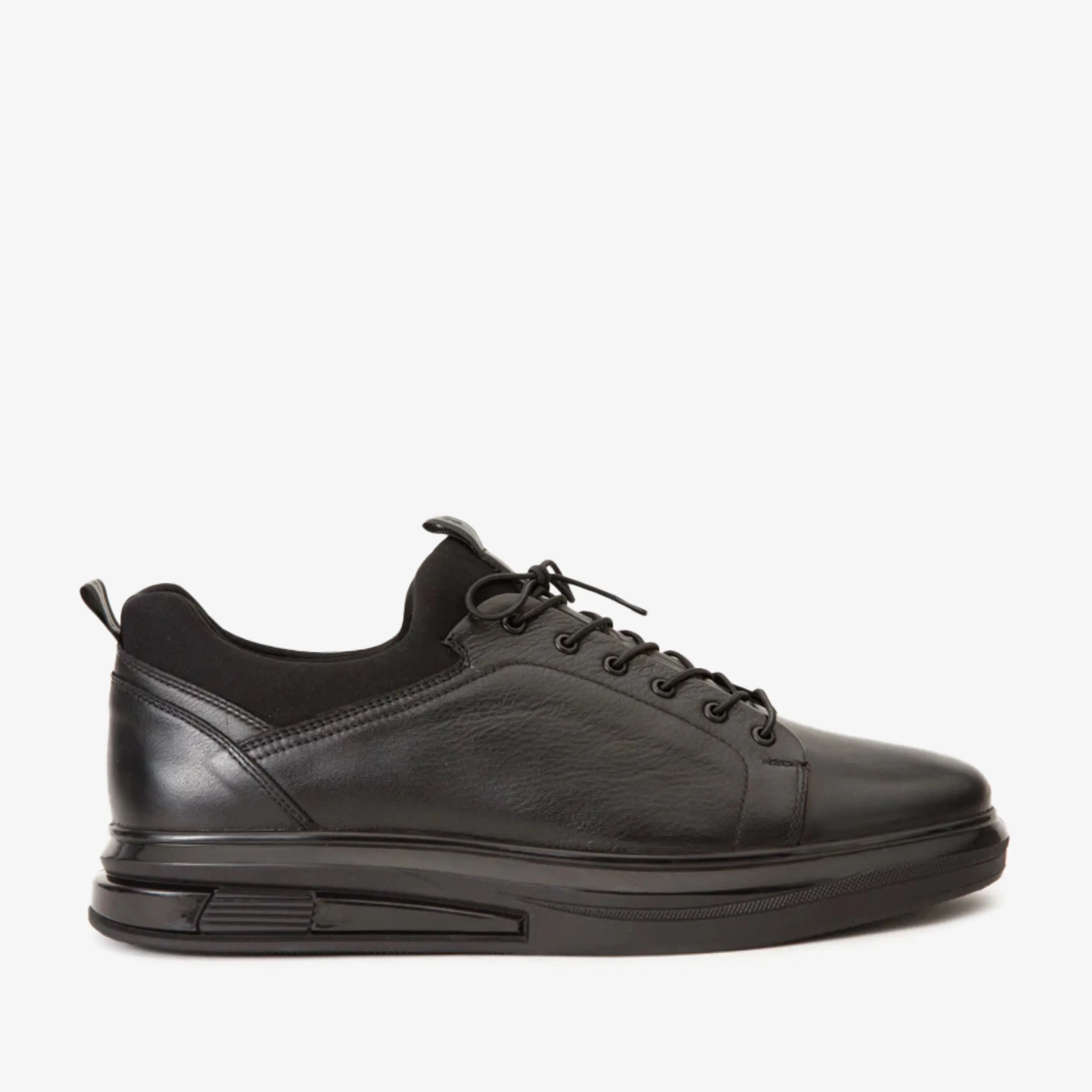 The Vilnius Black Leather Men Sneaker Final Sale!