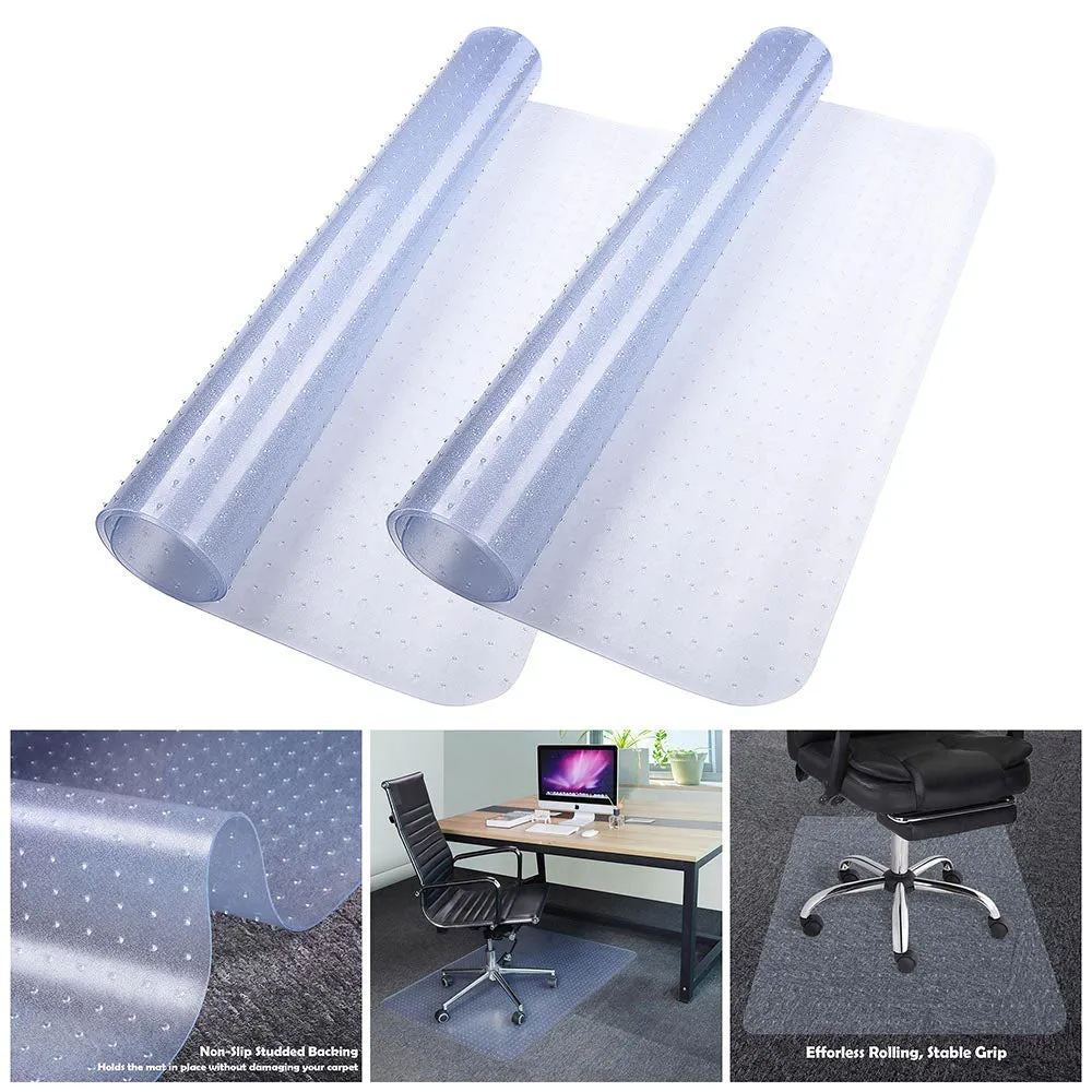 TheLAShop 46" x 60" (1/8" Thick) PVC Studded Chair Mat for Low Pile Carpet